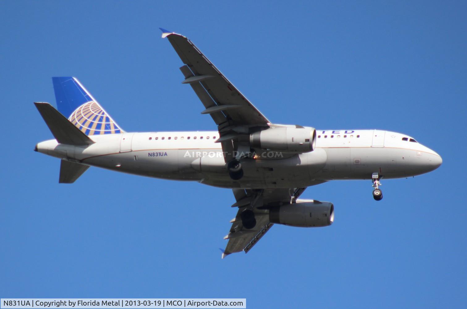 N831UA, 2000 Airbus A319-131 C/N 1291, United A319