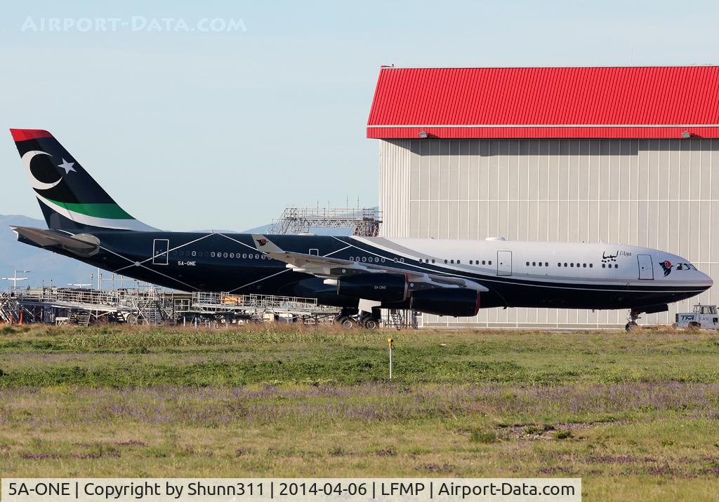 5A-ONE, 1996 Airbus A340-213 C/N 151, Parked for maintenance @ EAS Industries