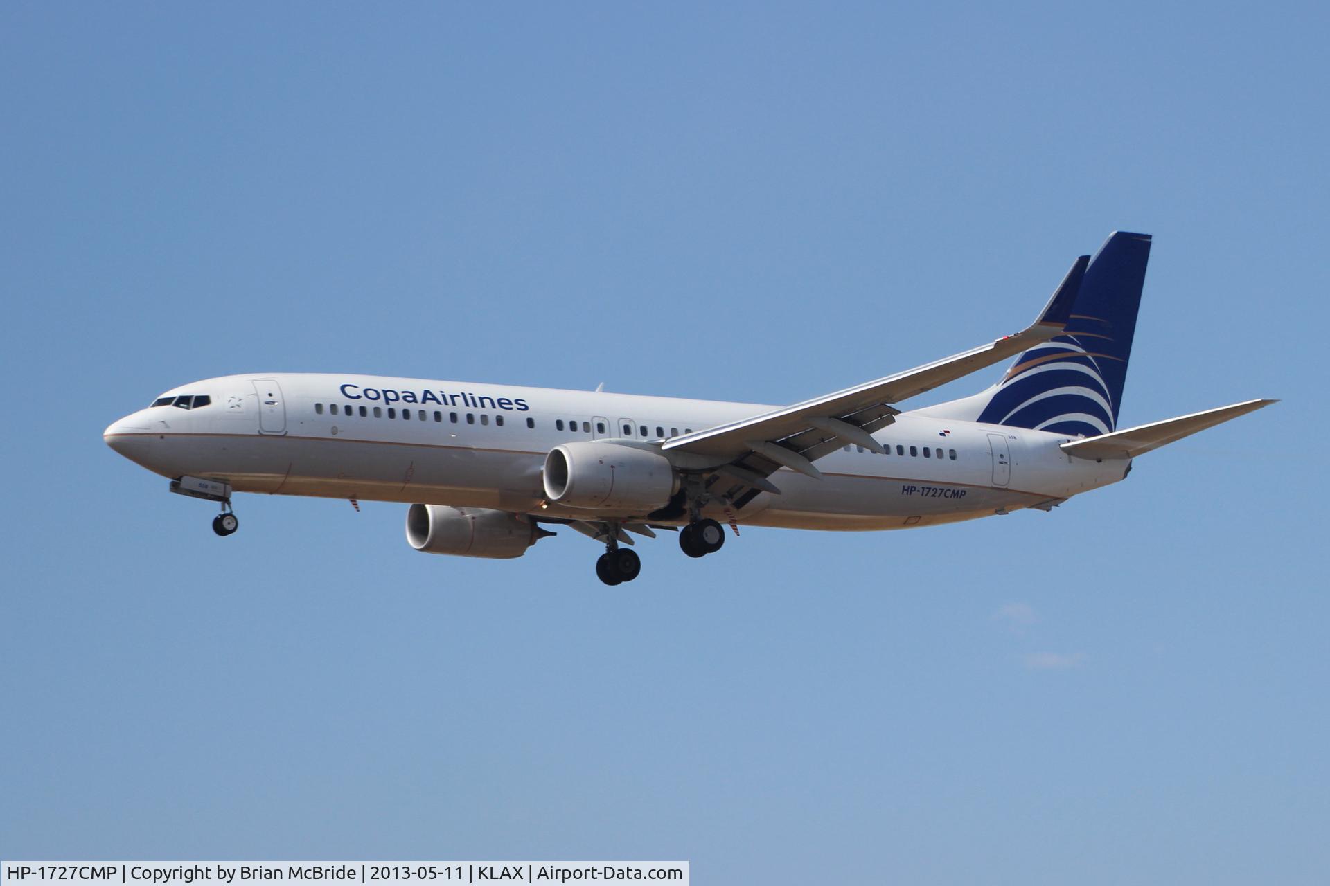 HP-1727CMP, 2012 Boeing 737-8V3 C/N 40778, Copa Airlines. 737-8V3. HP-1727CMP cn 40778 3956. Los Angeles - International (LAX KLAX). Image © Brian McBride. 11 May 2013
