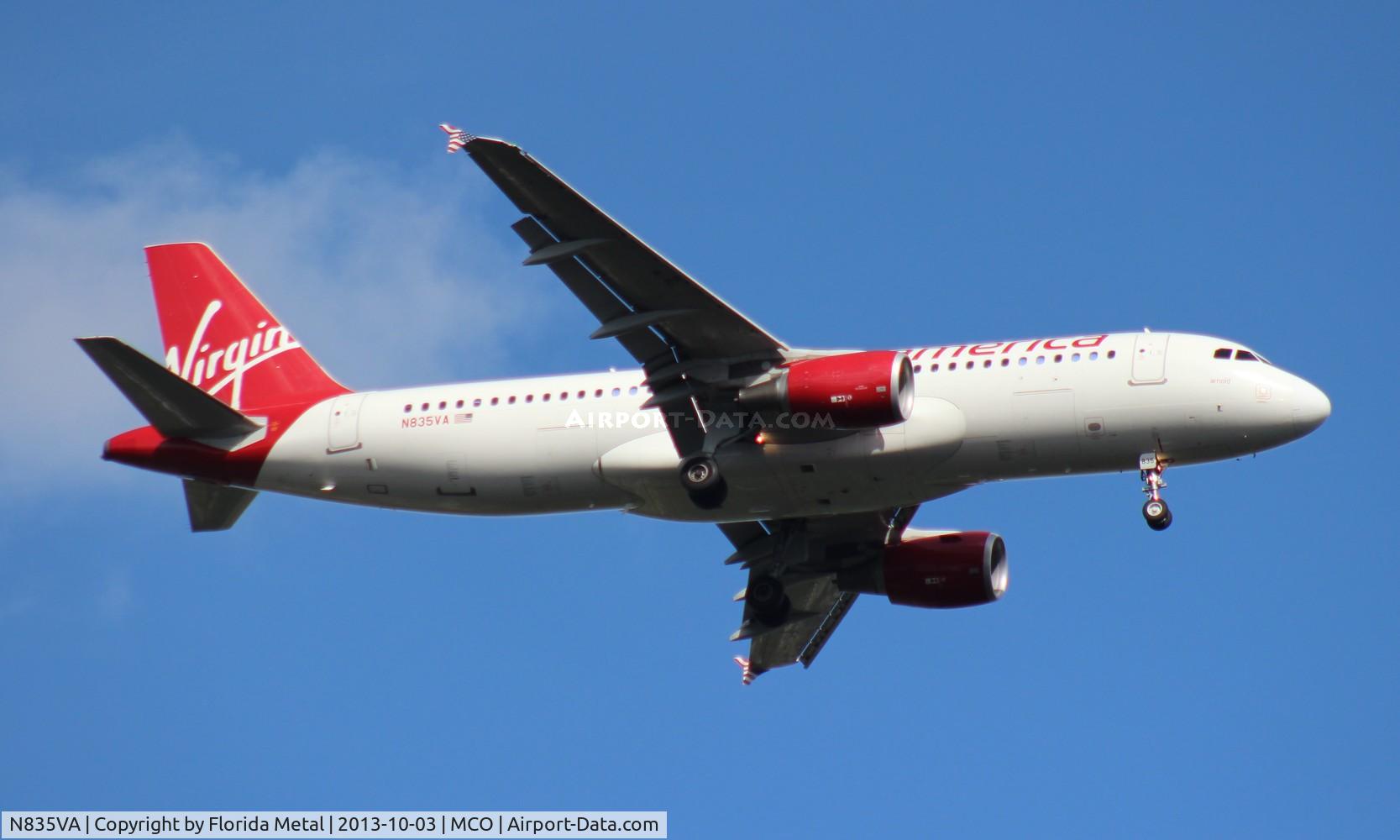 N835VA, 2010 Airbus A320-214 C/N 4448, Virgin America A320