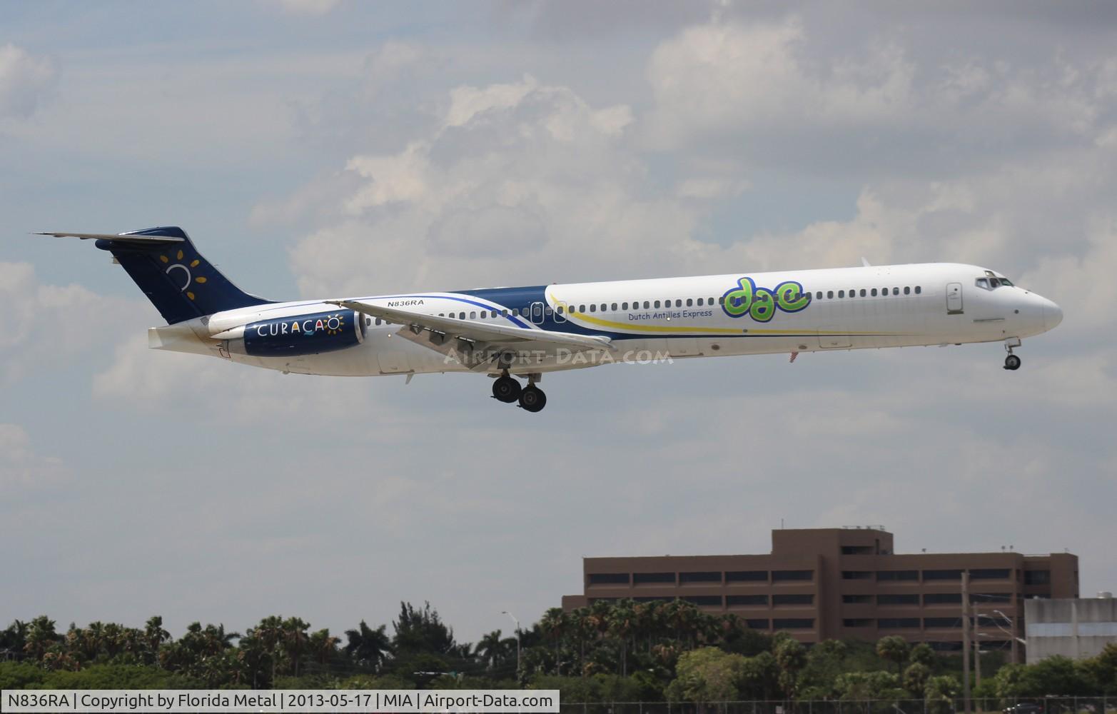 N836RA, 1990 McDonnell Douglas MD-83 (DC-9-83) C/N 53046, Dutch Antilles Express MD-83