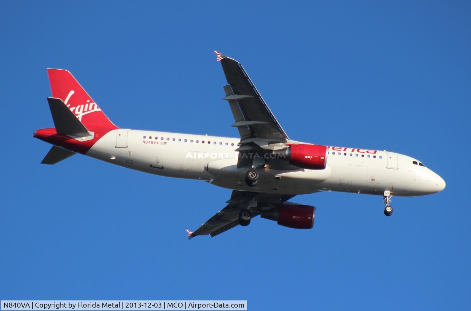 N840VA, 2011 Airbus A320-214 C/N 4616, Virgin America A320