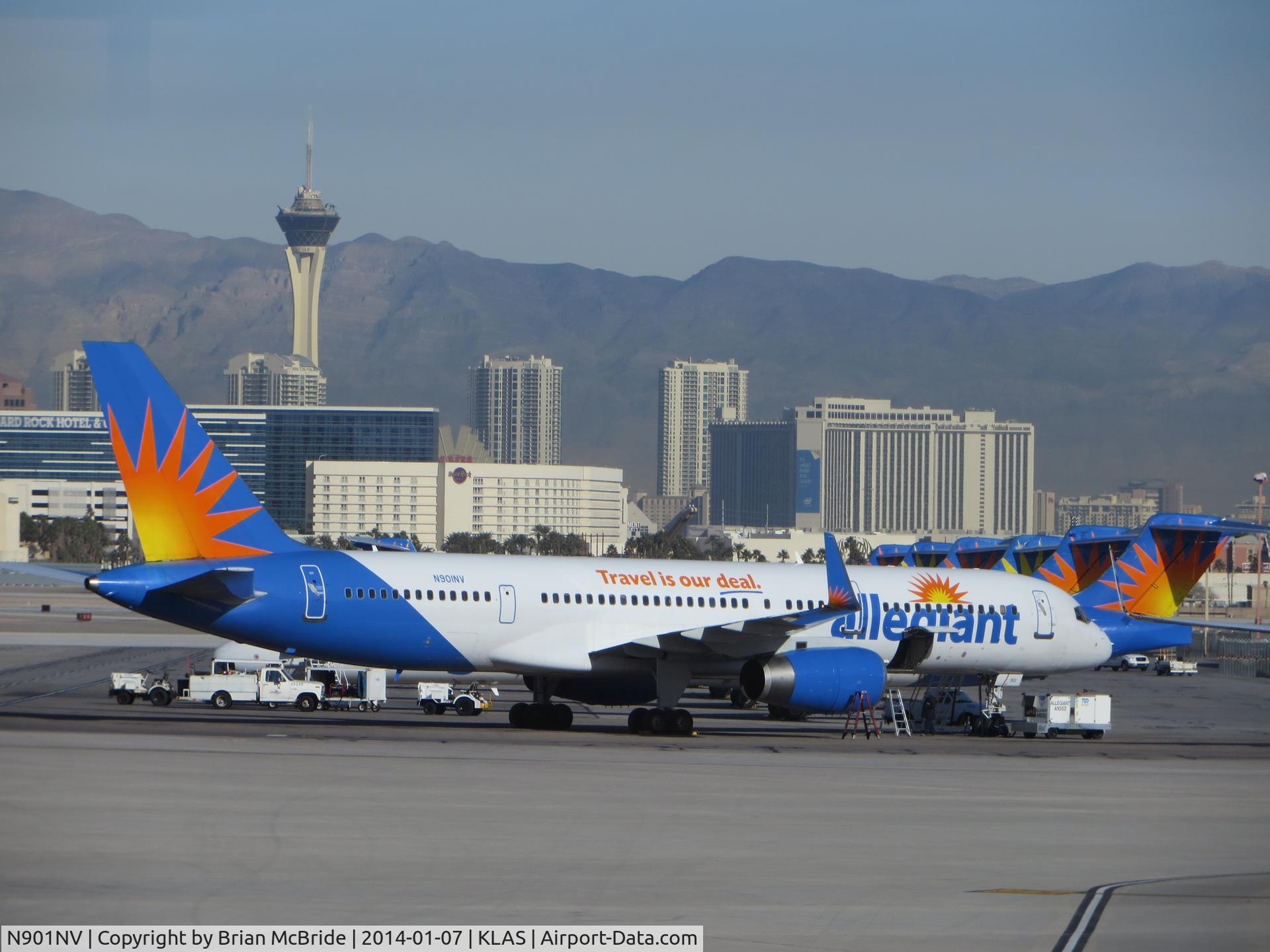 N901NV, 1992 Boeing 757-204 C/N 26963, Allegiant Air. 757-204. N901NV cn 26963 450. Las Vegas - McCarran International (LAS KLAS). Image © Brian McBride. 07 January 2014