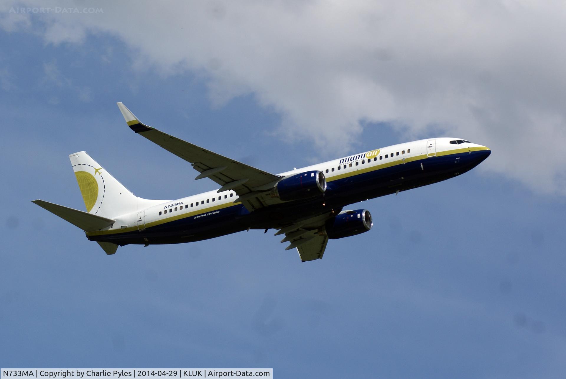 N733MA, 2001 Boeing 737-81Q C/N 30619, Miami Air departing for KTUL. 