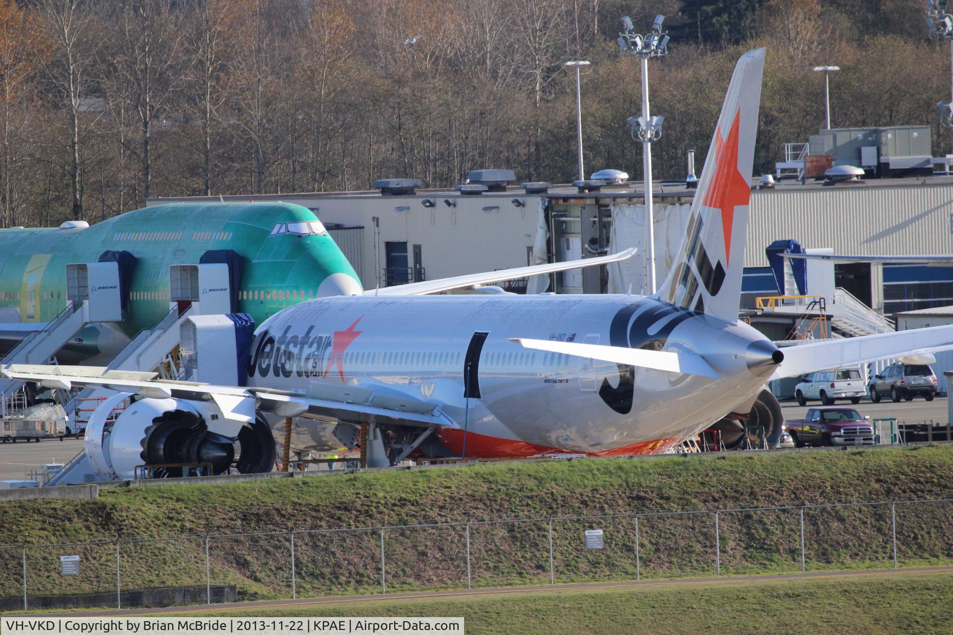 VH-VKD, 2013 Boeing 787-8 Dreamliner C/N 36229, Jetstar Airways. 787-8 Dreamliner. VH-VKD cn 36229. Everett - Snohomish County Paine Field (PAE KPAE). Image © Brian McBride. 22 November 2013