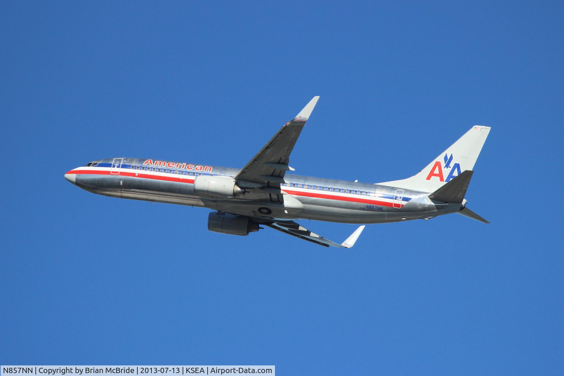 N857NN, 2010 Boeing 737-823 C/N 30907, American Airlines. 737-823. N857NN 3GM cn 30907 3434. Seattle Tacoma - International (SEA KSEA). Image © Brian McBride. 13 July 2013