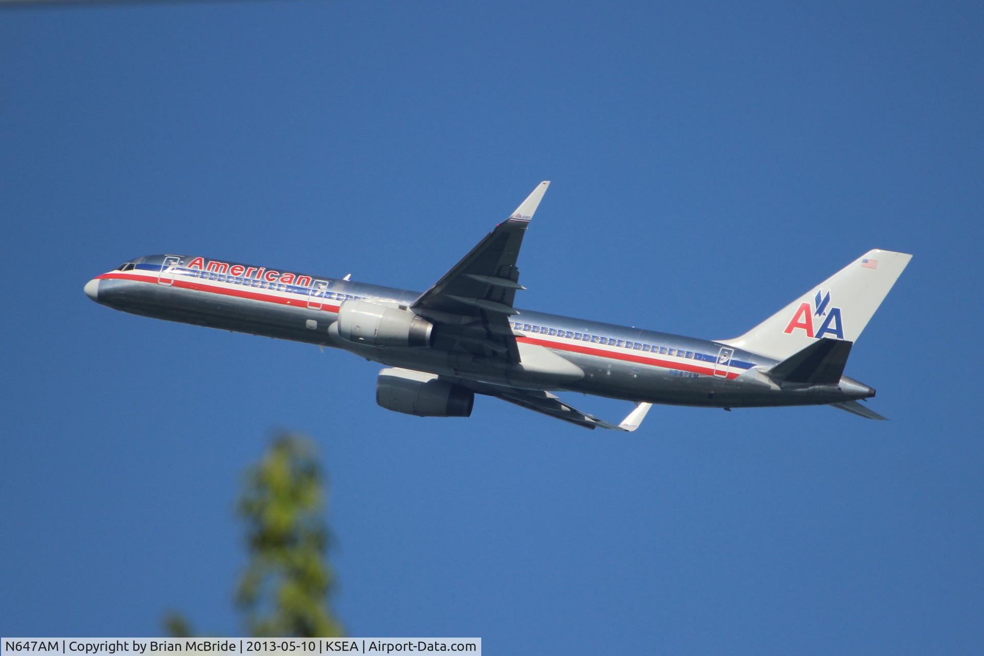 N647AM, 1991 Boeing 757-223 C/N 24605, American Airlines. 757-223. N647AM cn 24605 378. Seattle Tacoma - International (SEA KSEA). Image © Brian McBride. 10 May 2013