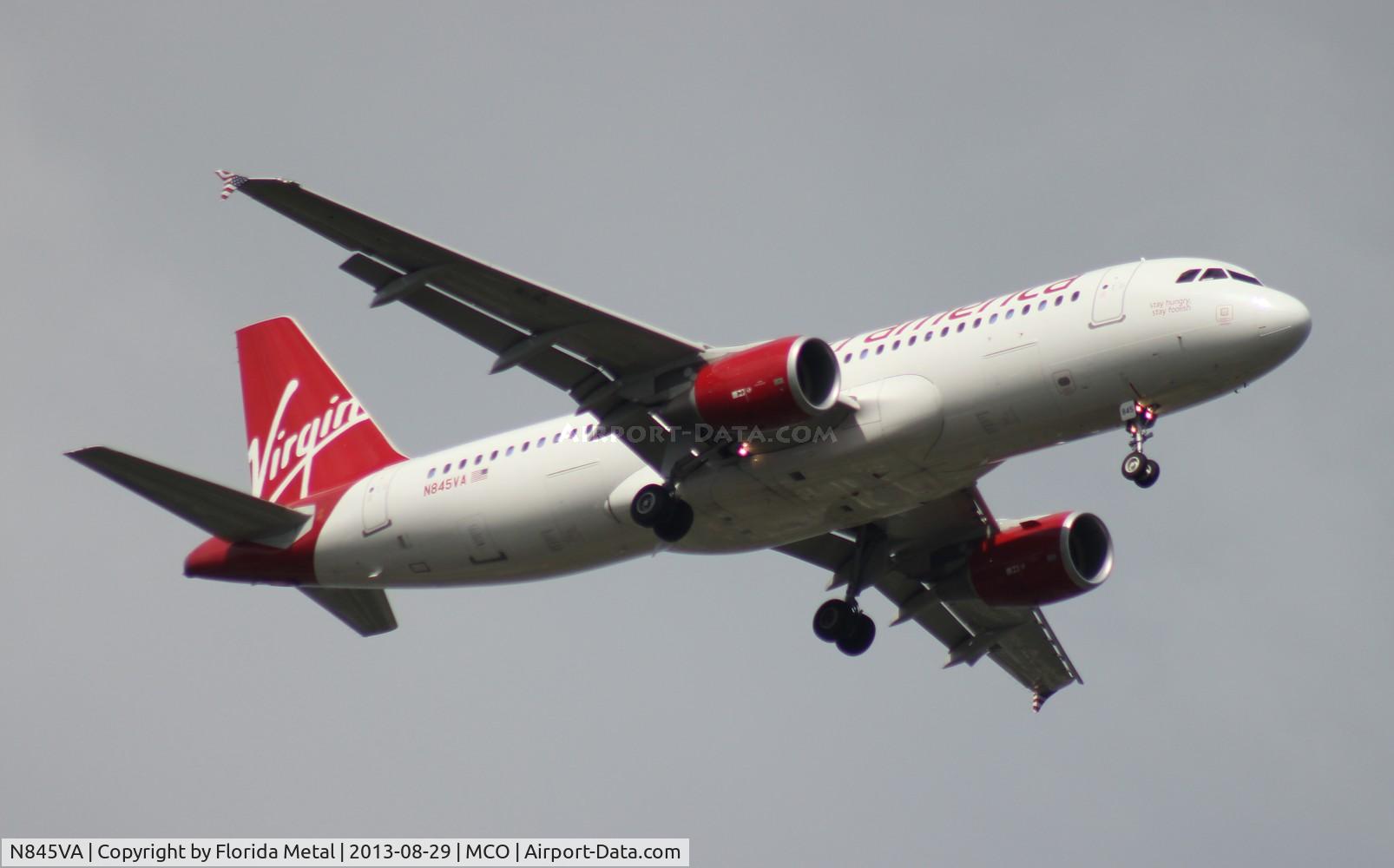 N845VA, 2011 Airbus A320-214 C/N 4867, Virgin America A320