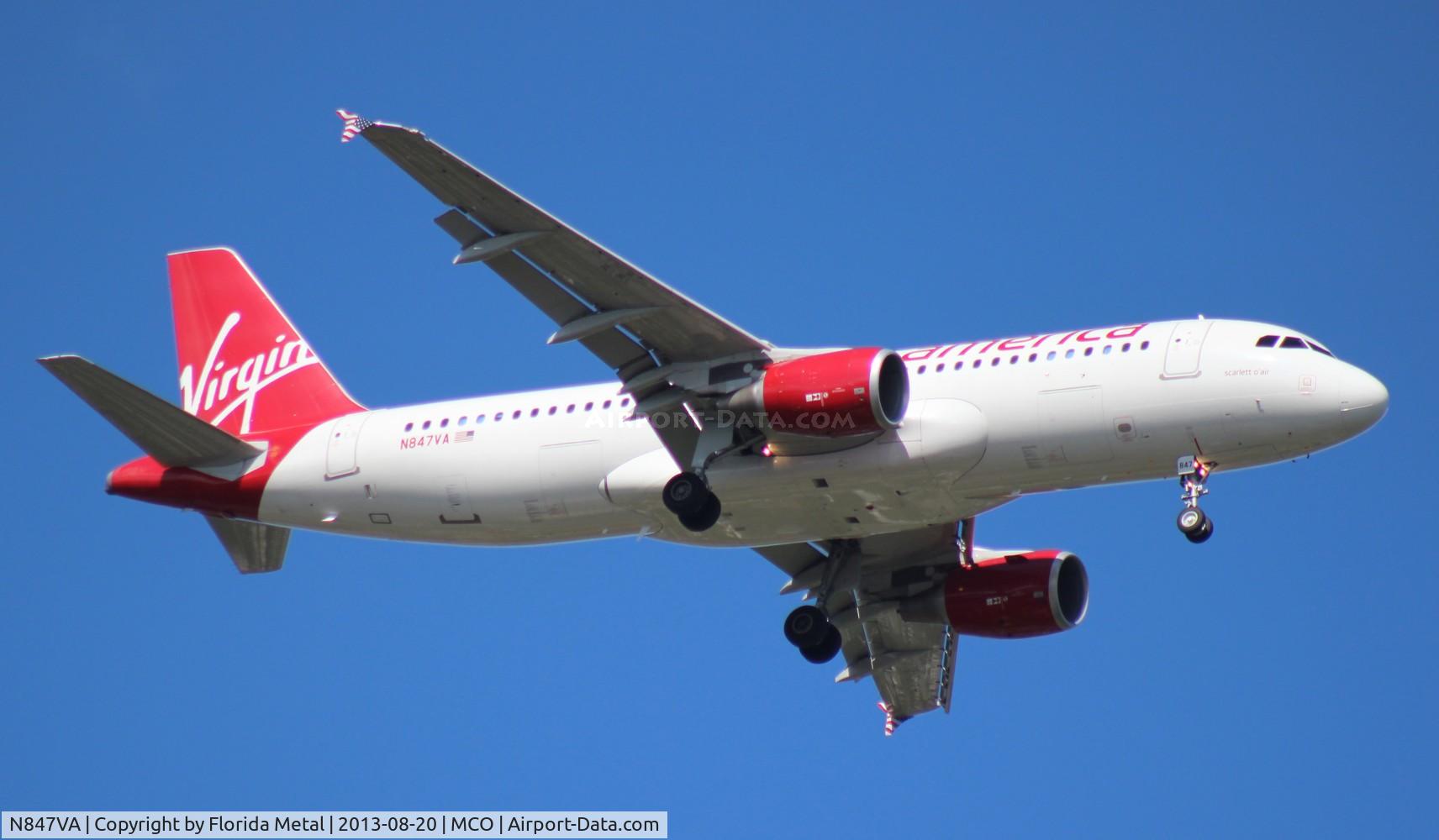 N847VA, 2011 Airbus A320-214 C/N 4948, Virgin America A320