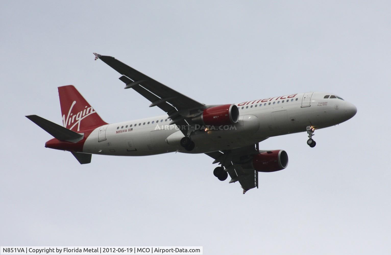 N851VA, 2012 Airbus A320-214 C/N 4999, Virgin America A320