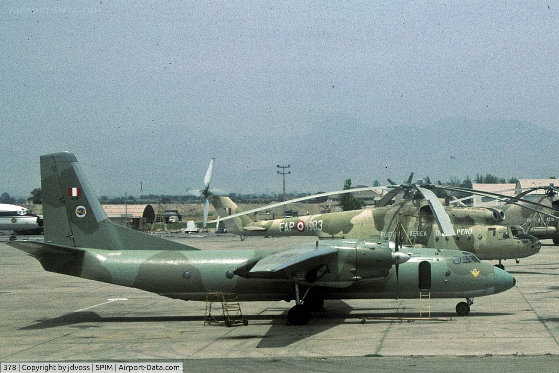 378, Antonov An-26 C/N 378, View of Peruvian AF portion of Lima Intl airport