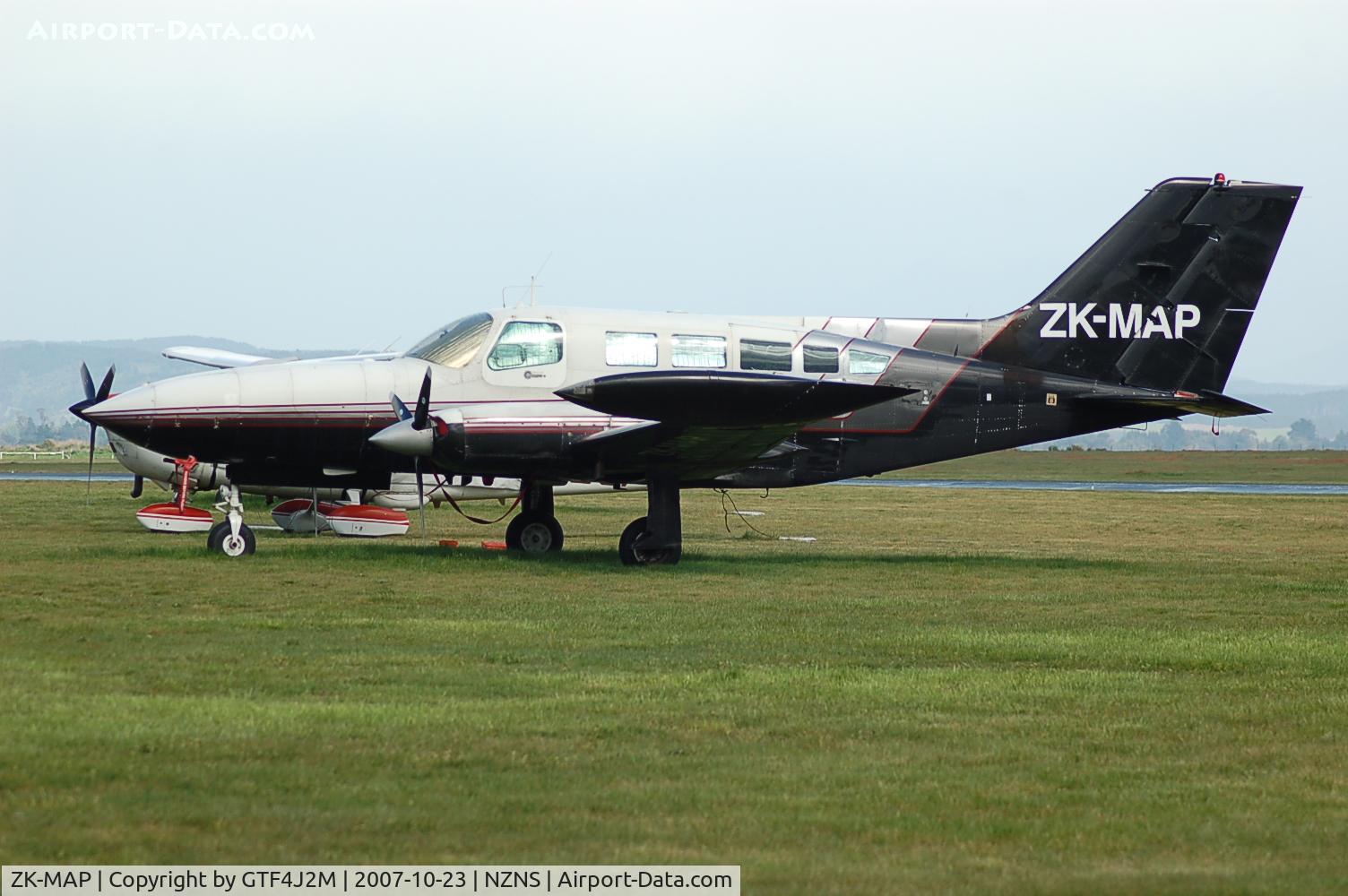 ZK-MAP, Cessna 402B C/N 402B1056, ZK-MAP at Nelson 23.10.07