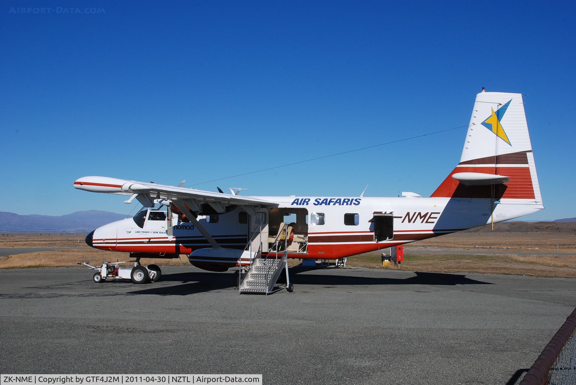 ZK-NME, GAF N24A Nomad C/N N24A-122, ZK-NME  Air Safaris  at Lake Tekapo 30.4.11