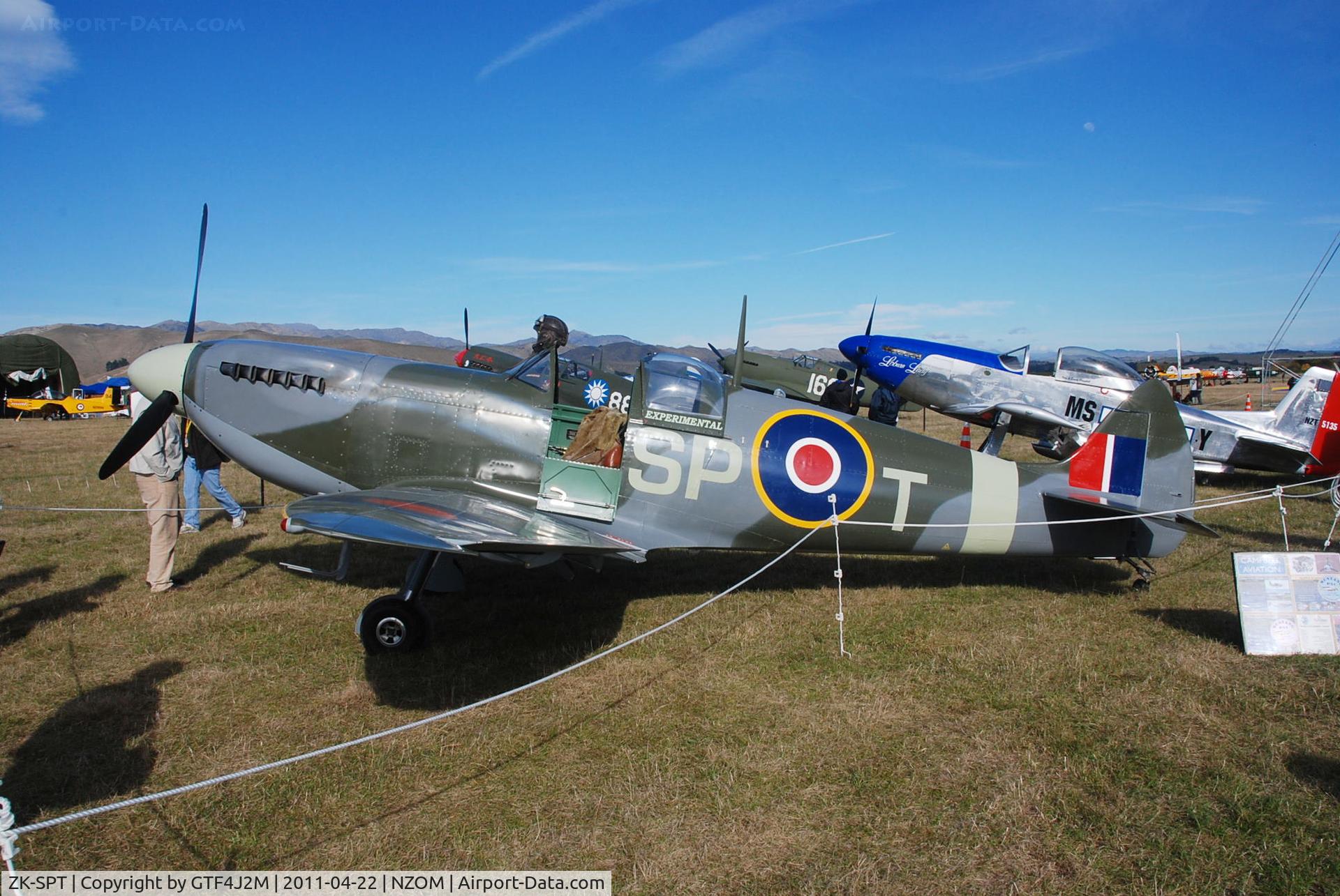 ZK-SPT, Supermarine Aircraft Spitfire Mk.26 C/N 070, ZK-SPT at the Omaka airshow 22.4.11