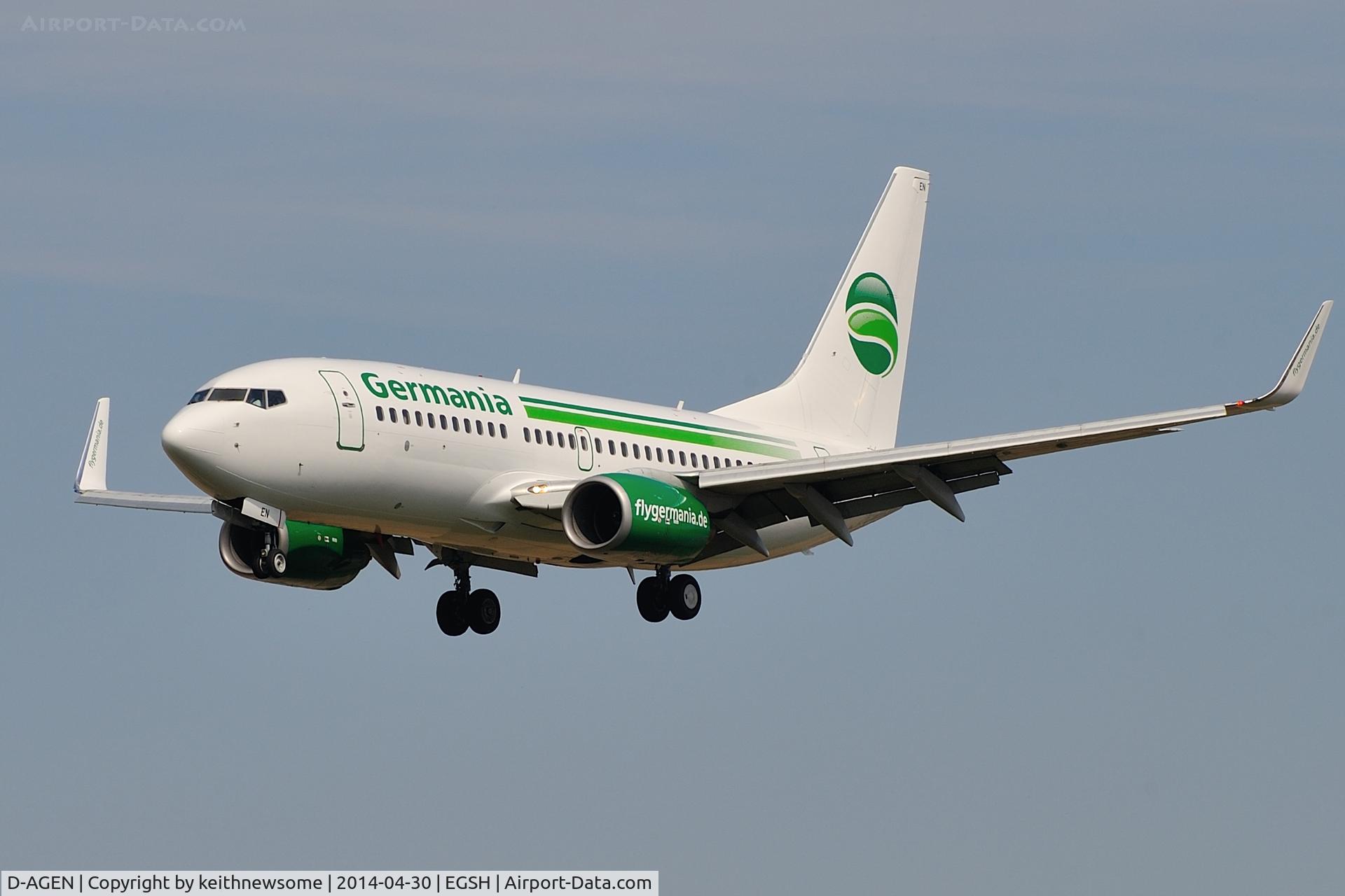 D-AGEN, 1998 Boeing 737-75B C/N 28100, A new regular ?