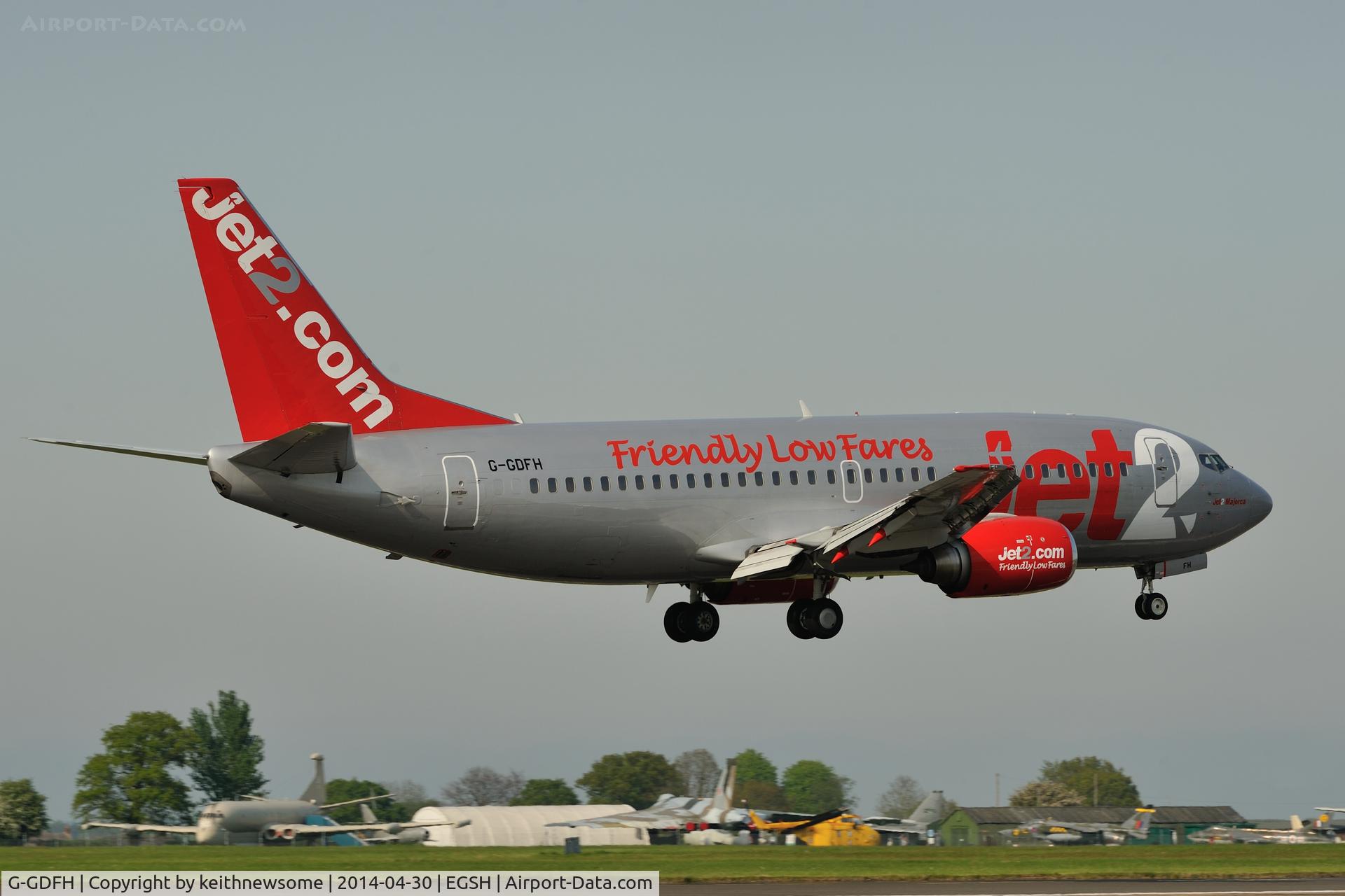 G-GDFH, 1993 Boeing 737-3Y5 C/N 25615, Returning from an air test !