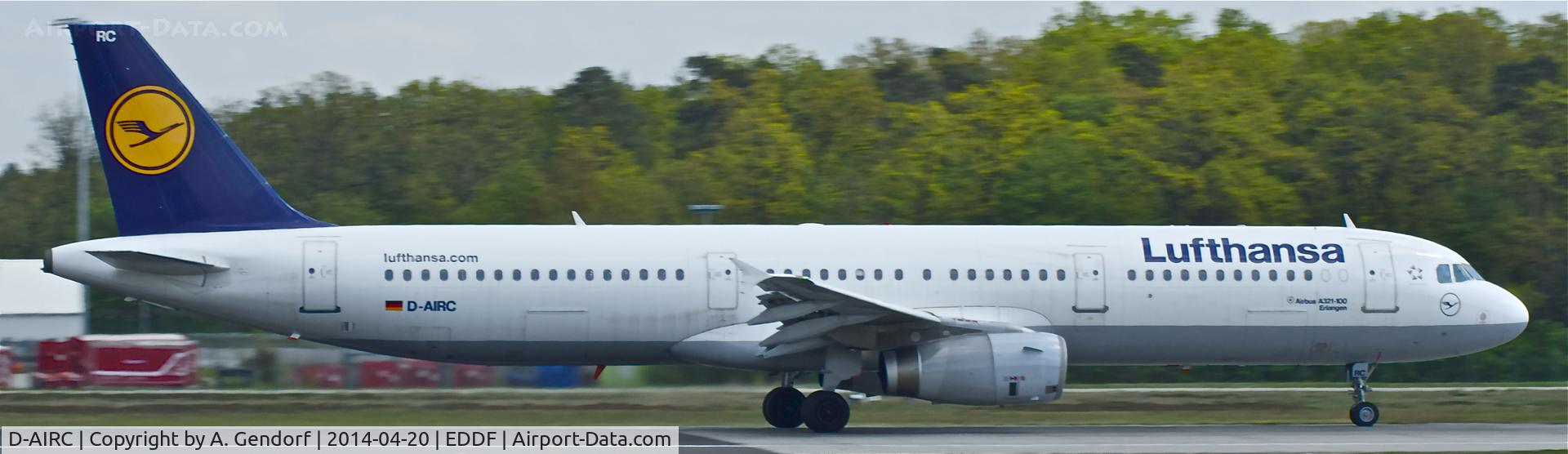 D-AIRC, 1994 Airbus A321-131 C/N 0473, Lufthansa, is here departing at Frankfurt Rhein/Main Int'l(EDDF)