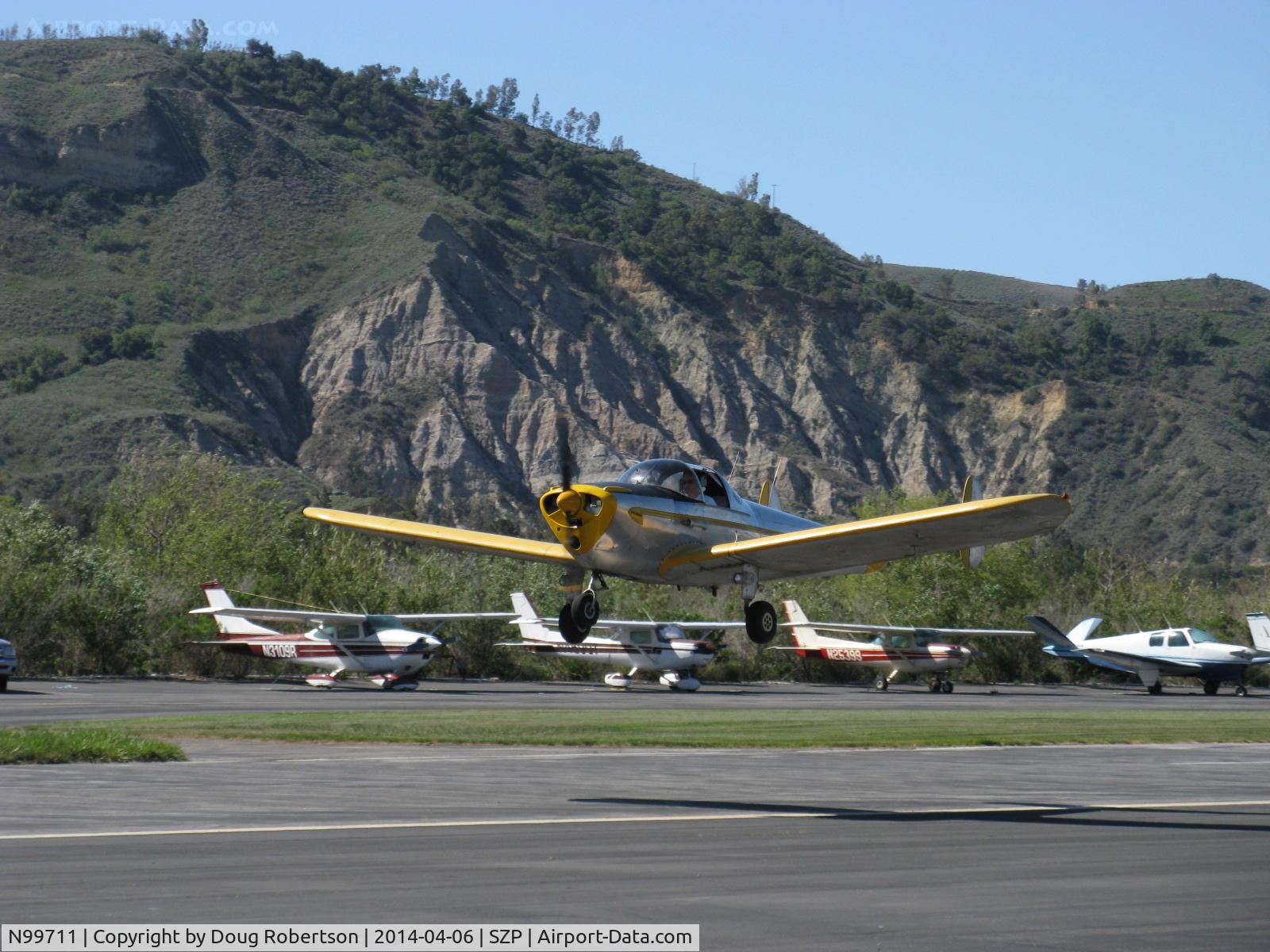 N99711, 1946 Erco 415D Ercoupe C/N 2334, 1946 ERCO Ercoupe 415-D, Continental O-200 100 Hp upgrade, takeoff climb Rwy 04