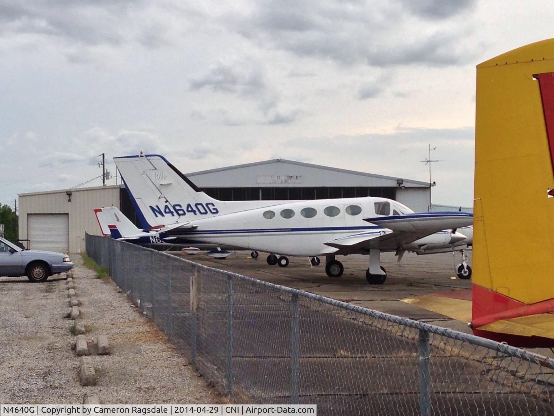 N4640G, 1976 Cessna 414 Chancellor C/N 414-0908, Sitting on the ramp at KCNI