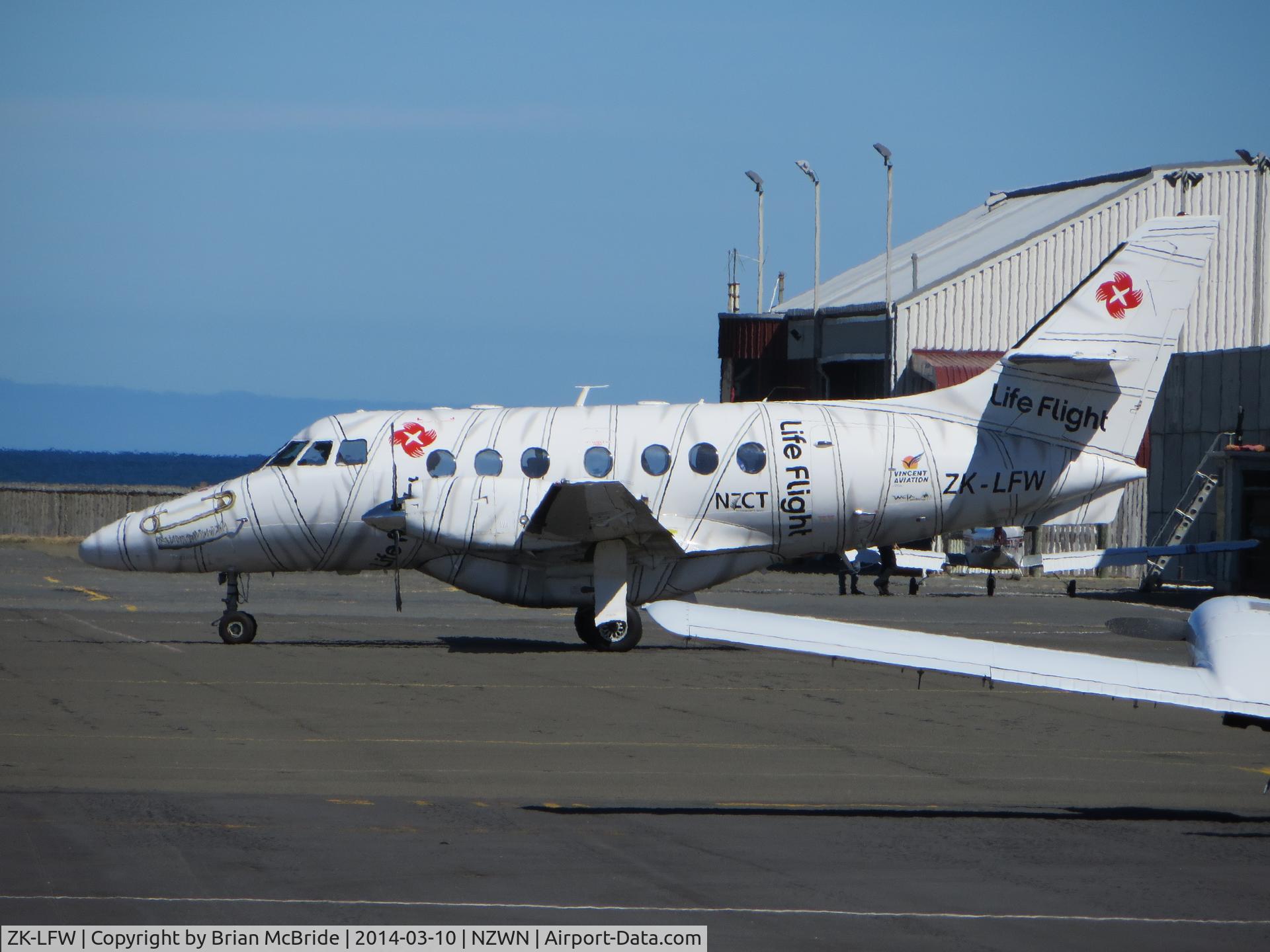 ZK-LFW, 1992 British Aerospace BAe-3201 Jetstream 32 C/N 976, Life Flight New Zealand. British Aerospace BAe-3201 Jetstream 32EP. ZK-LFW cn 976. Wellington - International (WLG NZWN). Image © Brian McBride. 10 March 2014