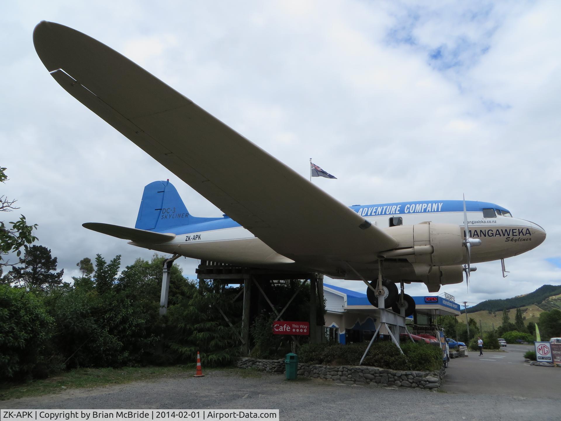 ZK-APK, 1945 Douglas C-47B Skytrain C/N 34227, Mangaweka Adventure Company. DC-3 Skyliner. ZK-APK. Mangaweka, New Zealand. Image © Brian McBride. 01 February 2014