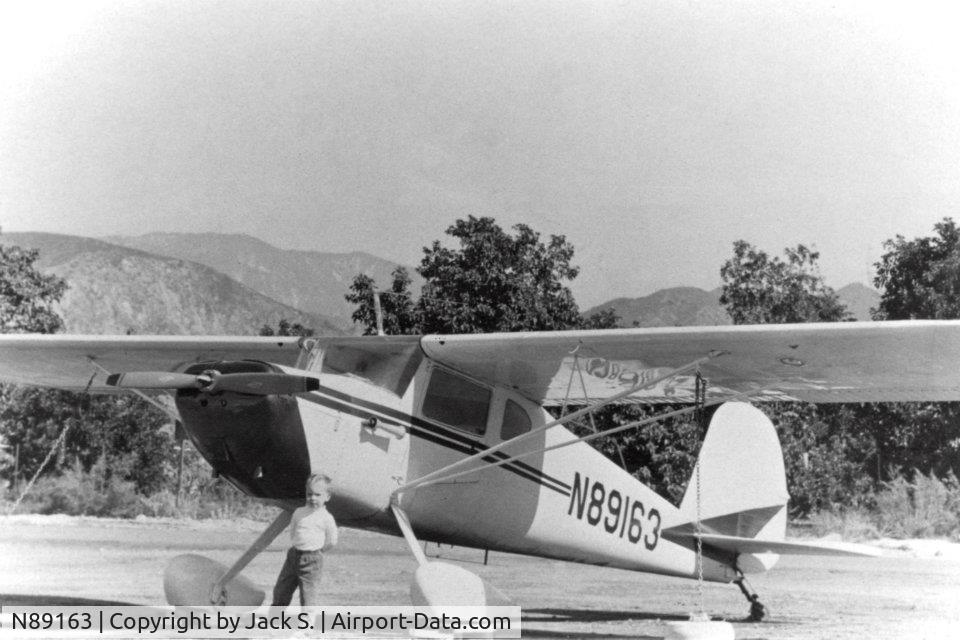 N89163, 1946 Cessna 140 C/N 8177, Taken in 1966 by my father, somewhere in southern CA.