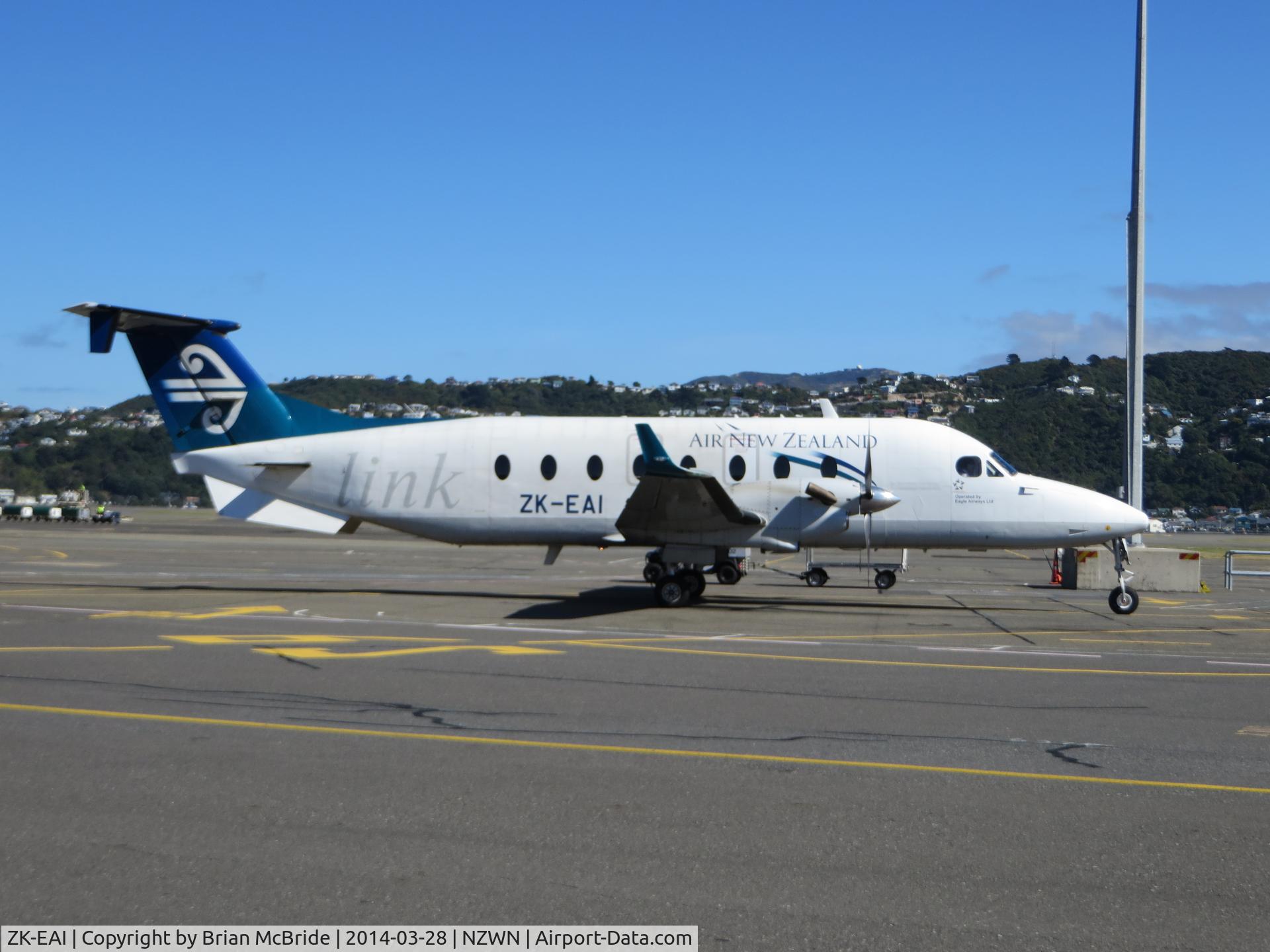 ZK-EAI, 2002 Raytheon Aircraft Company 1900D C/N UE-432, Air New Zealand (Eagle Airways). Raytheon 1900D. ZK-EAI cn UE-432. Wellington - International (WLG NZWN). Image © Brian McBride. 28 March 2014