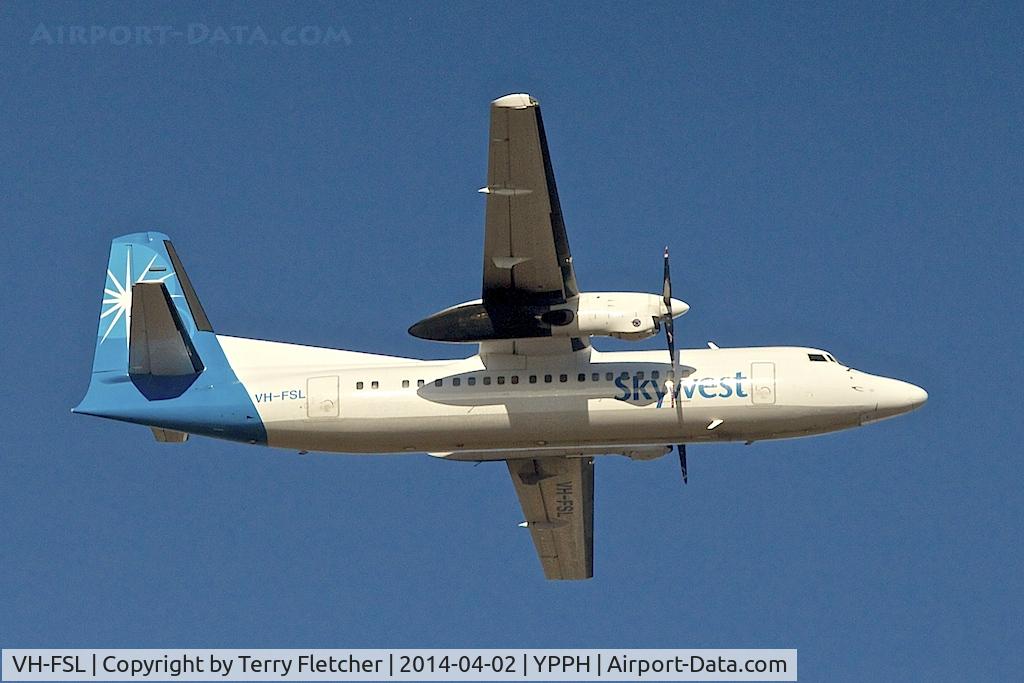 VH-FSL, 1992 Fokker 50 C/N 20249, 1992 Fokker 50, c/n: 20249 at Perth International