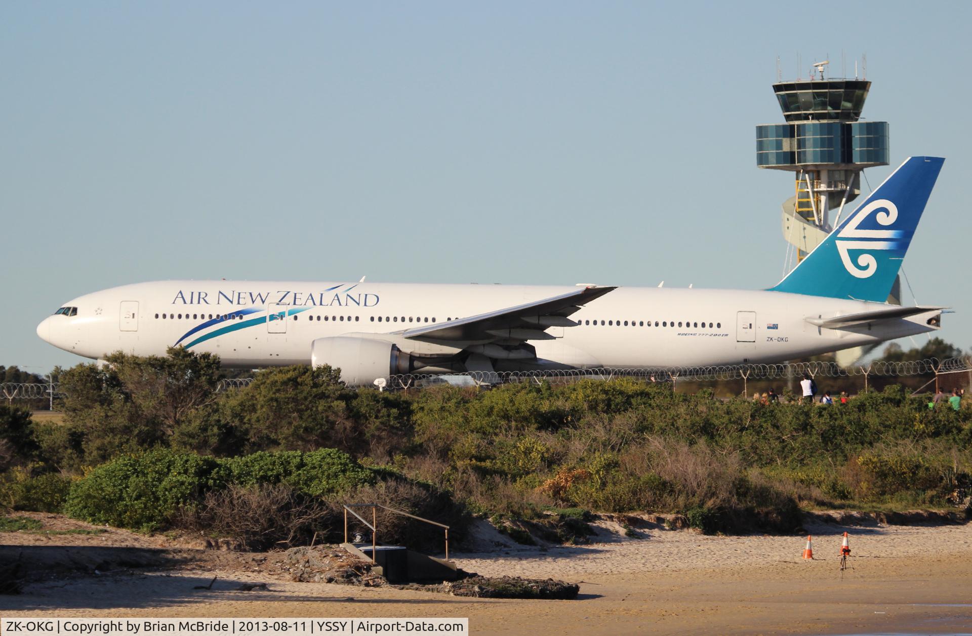 ZK-OKG, 2006 Boeing 777-219 C/N 29403, Air New Zealand. 777-219ER. ZK-OKG cn 29403 591. Sydney - Kingsford Smith International (Mascot) (SYD YSSY). Image © Brian McBride. 11 August 2013