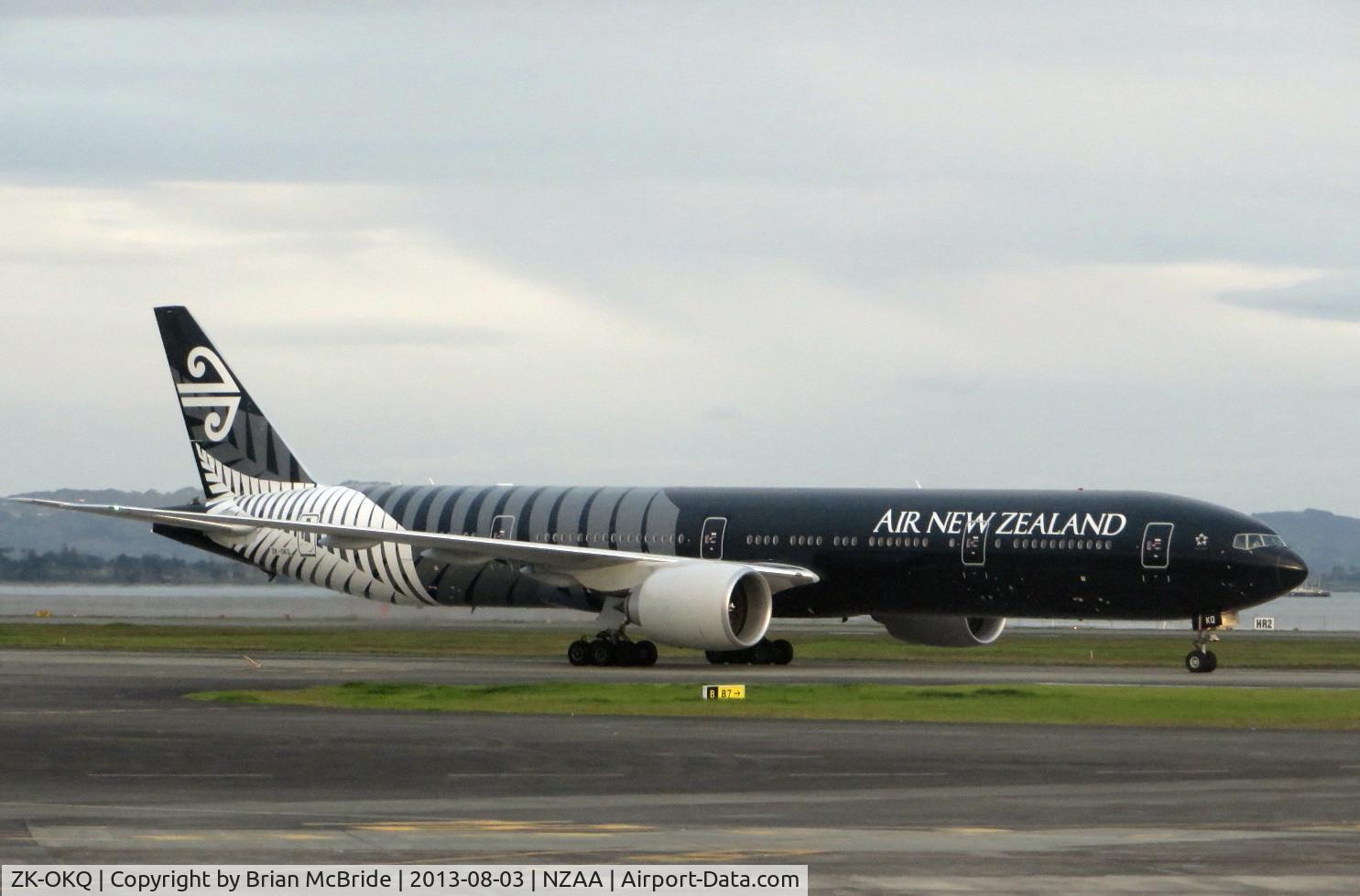 ZK-OKQ, 2011 Boeing 777-306/ER C/N 40689, Air New Zealand. 777-319ER. ZK-OKQ cn 40689 984. Auckland - International (AKL NZAA). Image © Brian McBride. 03 August 2013
