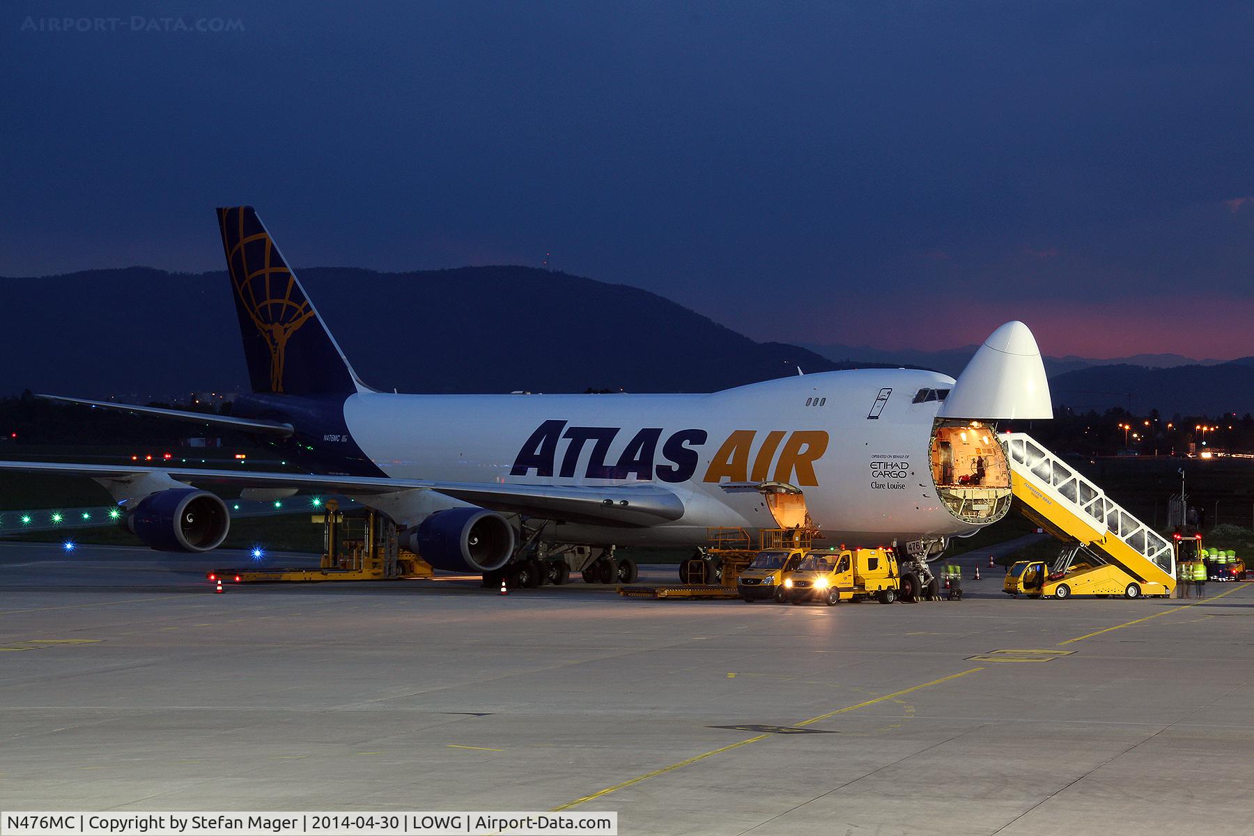 N476MC, 1999 Boeing 747-47UF C/N 29256, Atlas Air B747-400F @ GRZ