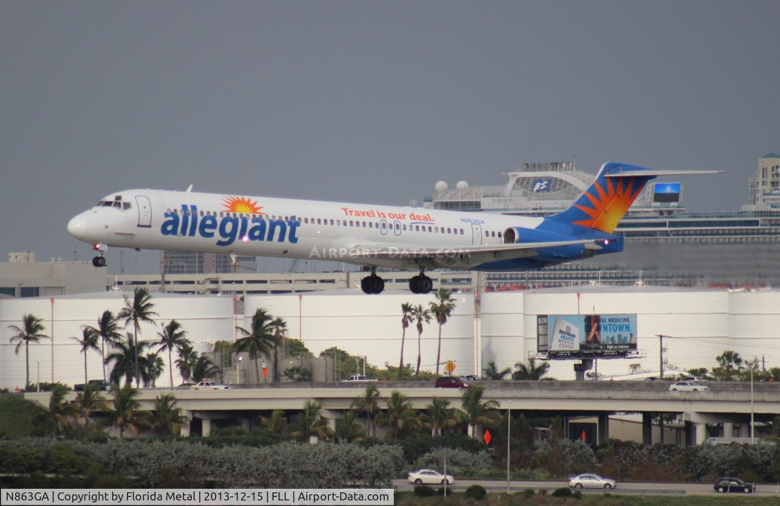 N863GA, 1989 McDonnell Douglas MD-83 (DC-9-83) C/N 49911, Allegiant MD-83