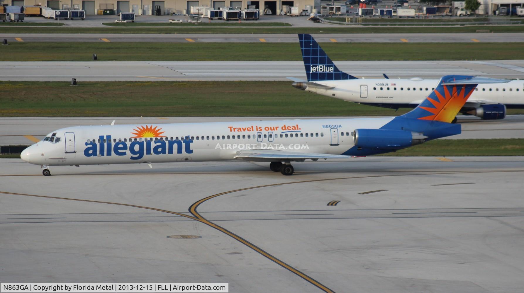 N863GA, 1989 McDonnell Douglas MD-83 (DC-9-83) C/N 49911, Allegiant MD-83