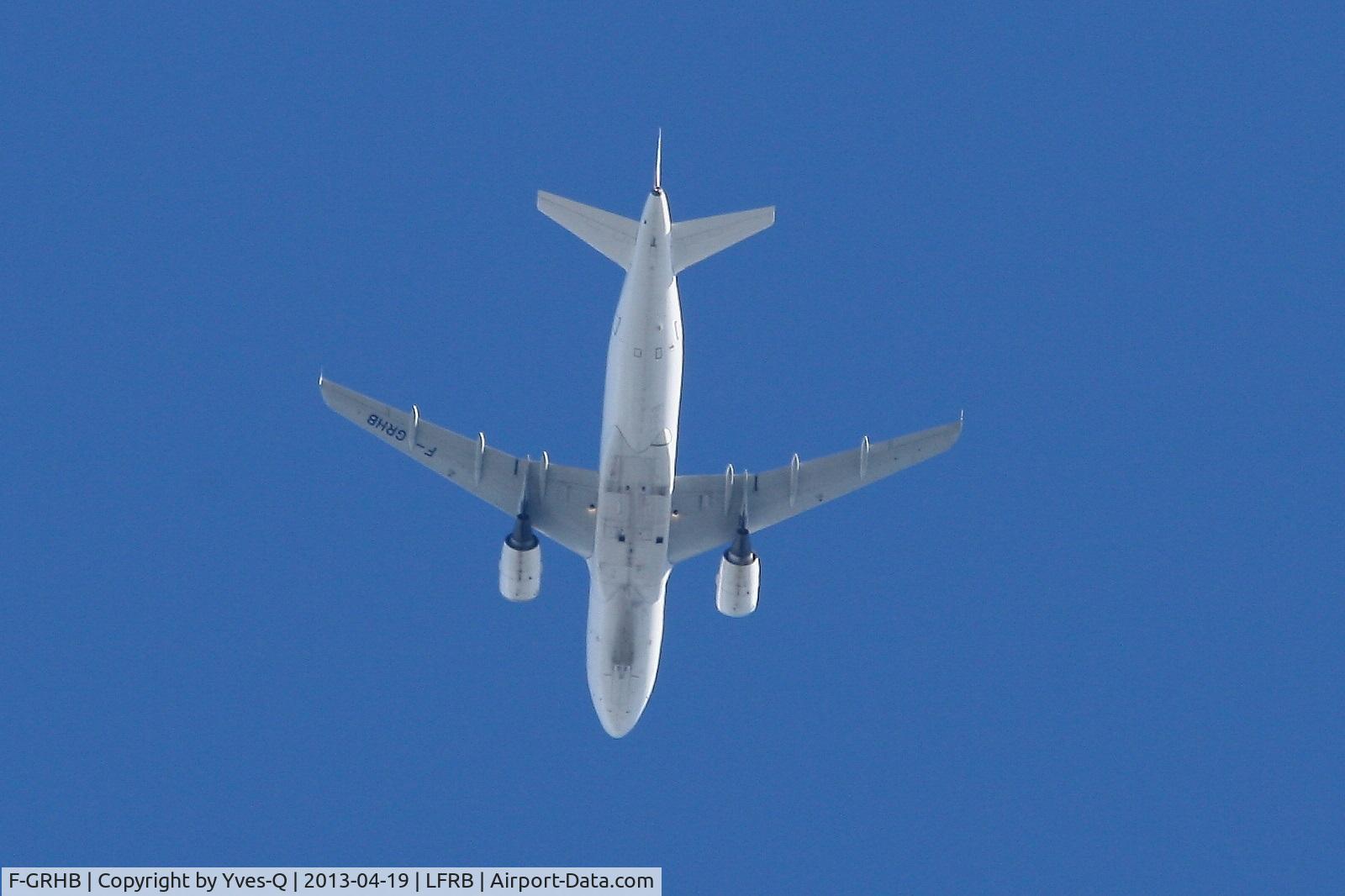 F-GRHB, 1999 Airbus A319-111 C/N 985, Airbus A319-111, Flight above Brest-Guipavas Regional Airport (LFRB-BES)