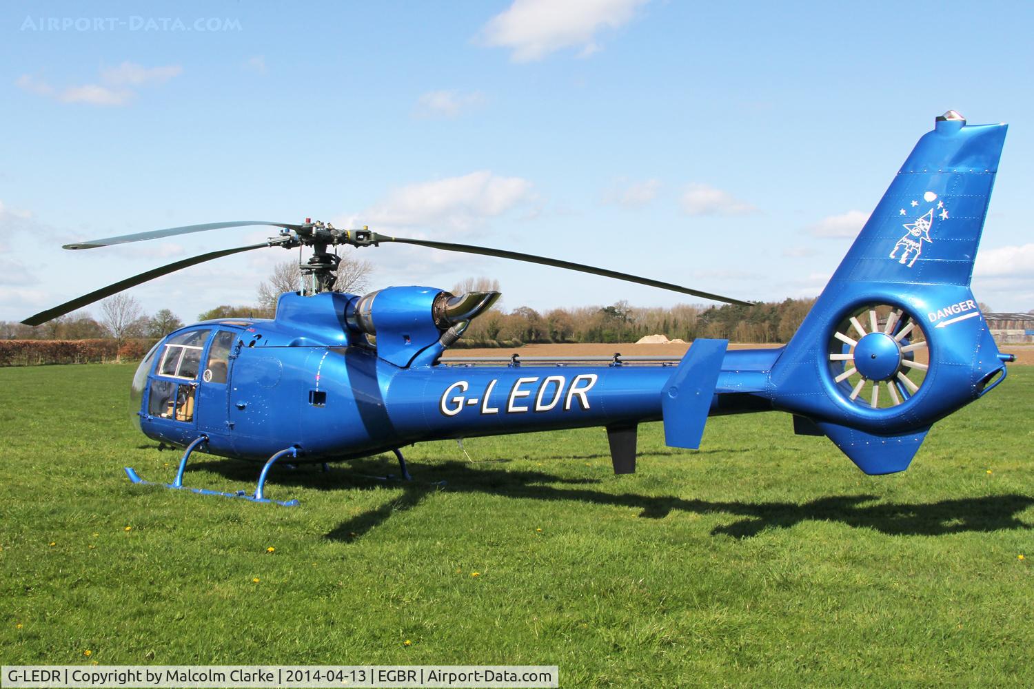 G-LEDR, 1973 Westland SA-341C Gazelle HT2 C/N 1081, Westland SA-341C Gazelle HT2 at The Real Aeroplane Club's Early Bird Fly-In, Breighton Airfield, April 2014.