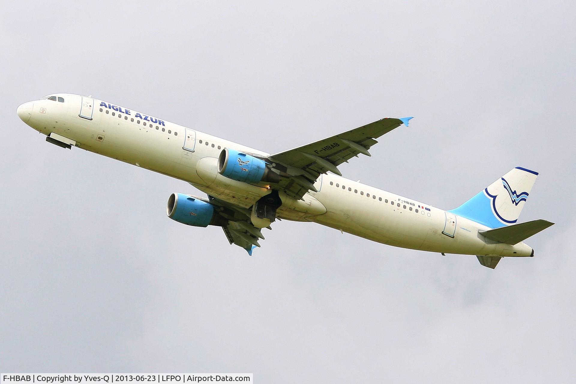 F-HBAB, 1998 Airbus A321-211 C/N 823, Airbus A321-211 Take off Rwy 24, Paris-Orly Airport (LFPO-ORY)