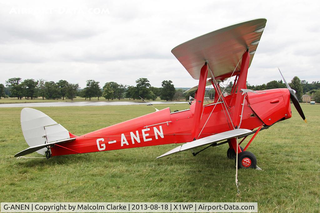 G-ANEN, 1942 De Havilland DH-82A Tiger Moth II C/N 85418, De Havilland DH-82A Tiger Moth II at The De Havilland Moth Club's 28th International Moth Rally at Woburn Abbey. August 2013.