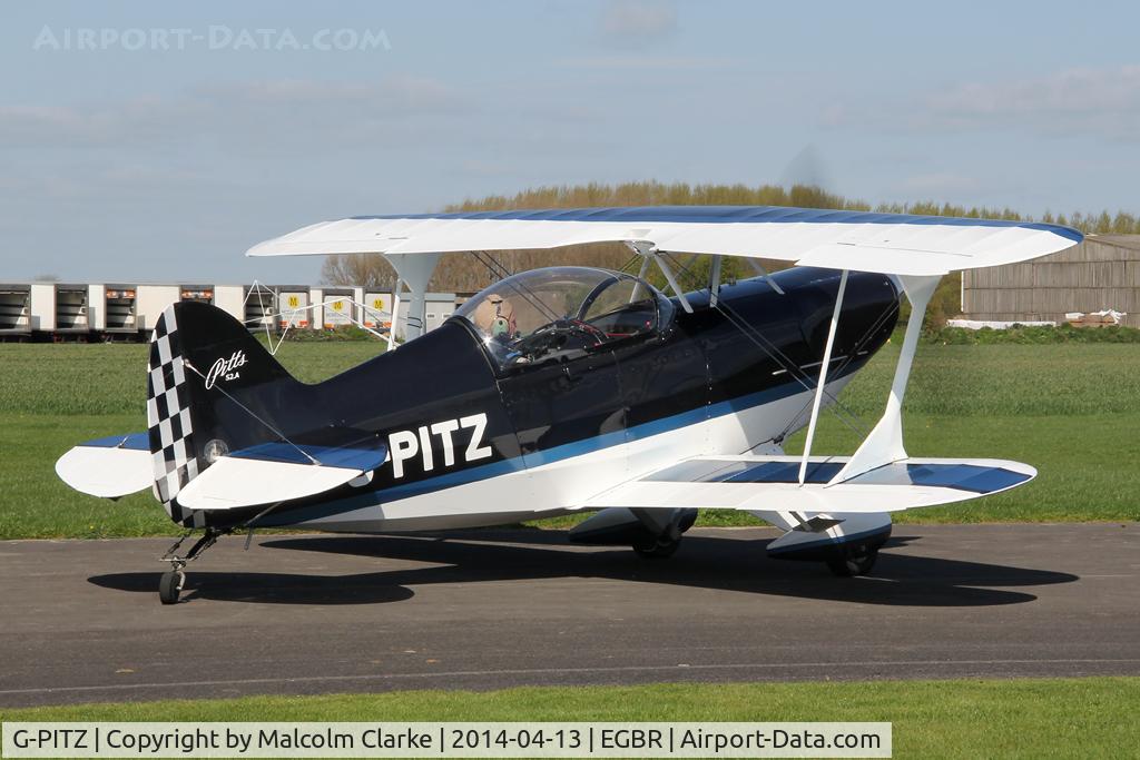 G-PITZ, 1983 Pitts S-2A Special C/N 100ER, Pitts S-2A at The Real Aeroplane Club's Early Bird Fly-In, Breighton Airfield, April 2014.