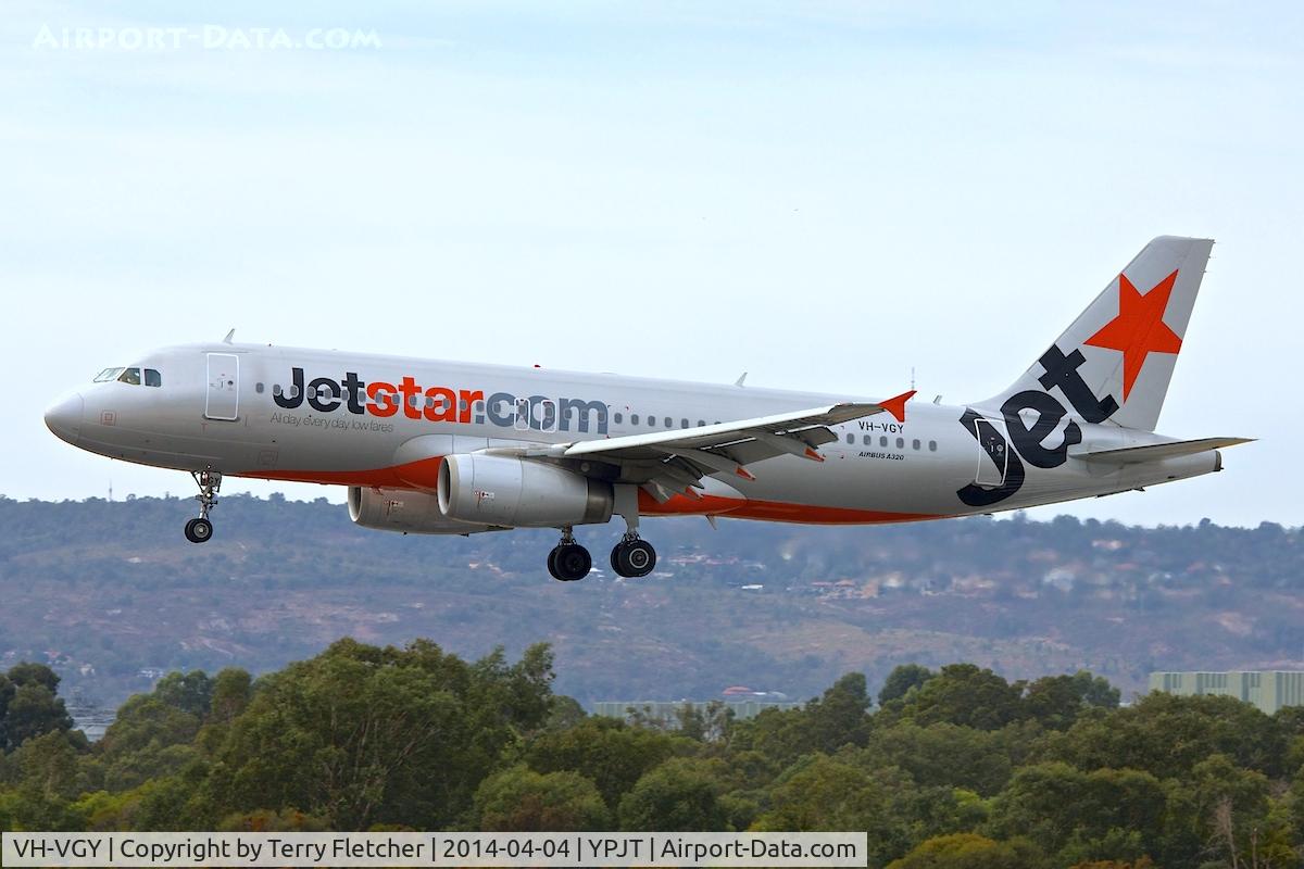 VH-VGY, 2010 Airbus A320-232 C/N 4177, 2010 Airbus A320-232, c/n: 4177 of Jetstar at Perth International