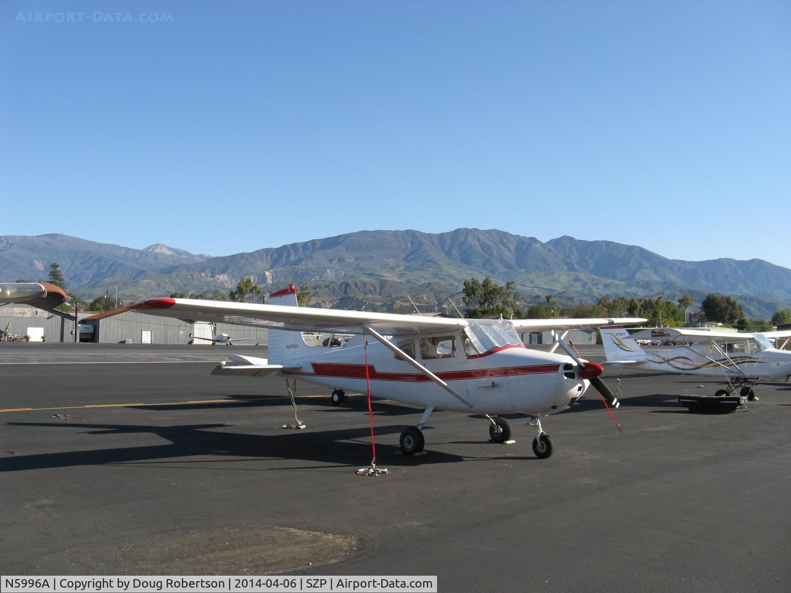 N5996A, 1956 Cessna 172 C/N 28596, 1956 Cessna 172, Continental O-300 145 Hp six cylinder, First year of production, straight-tail, 12 volt electrical system, gross weight 2,200 lbs.