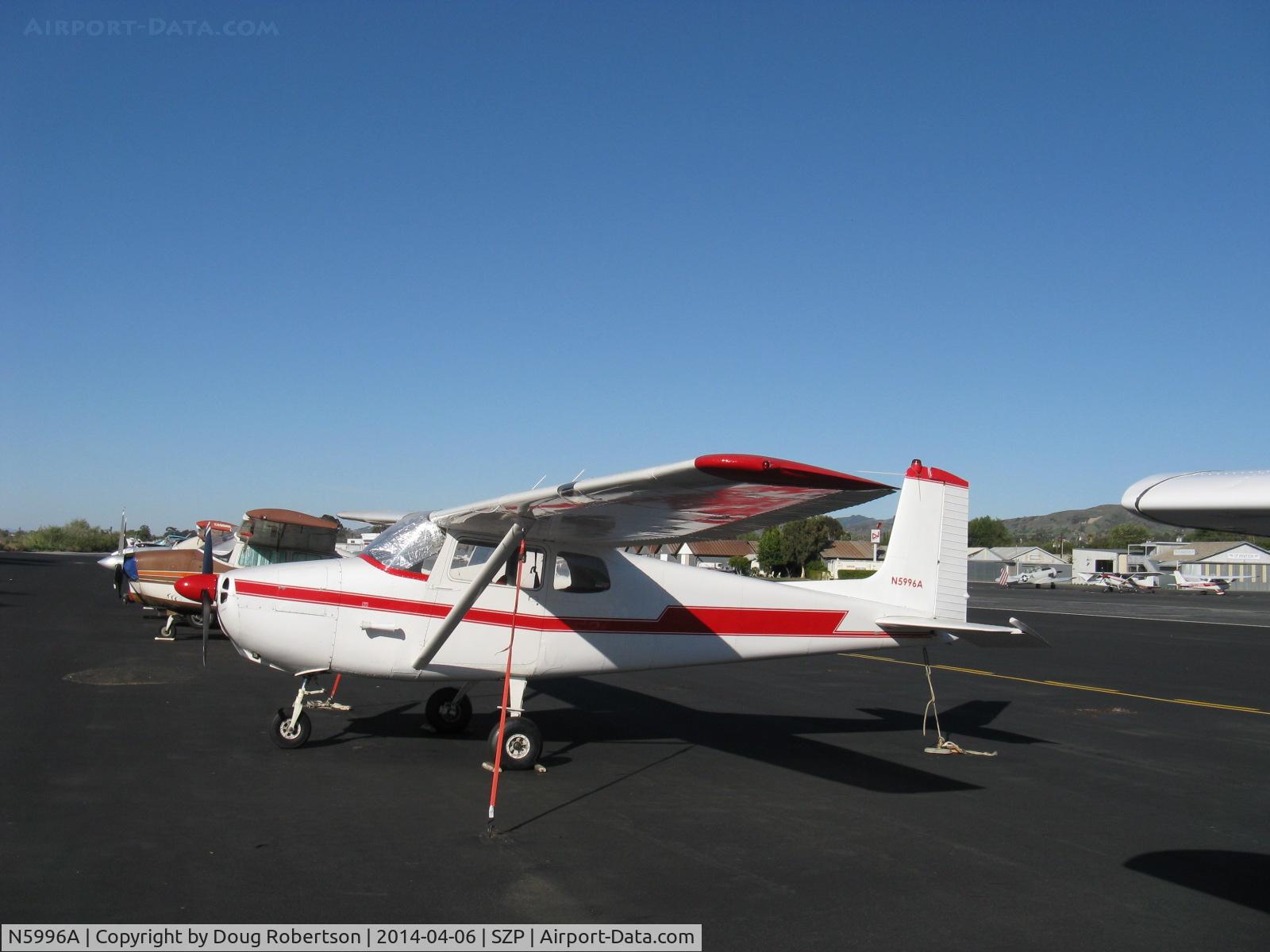 N5996A, 1956 Cessna 172 C/N 28596, 1956 Cessna 172, Continental O-300 145 Hp six cylinder 1,800 hours TBO, First year of production, straight-tail, 12 volt electrical system, Gross weight 2,200 lbs.