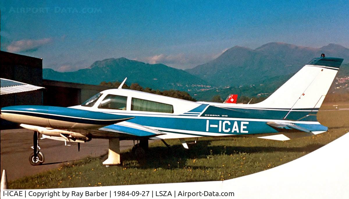 I-ICAE, 1971 Cessna T310Q C/N 310Q0241, Cessna T.310Q [310Q-0241] Lugano~HB 27/09/1984. Taken from a slide.