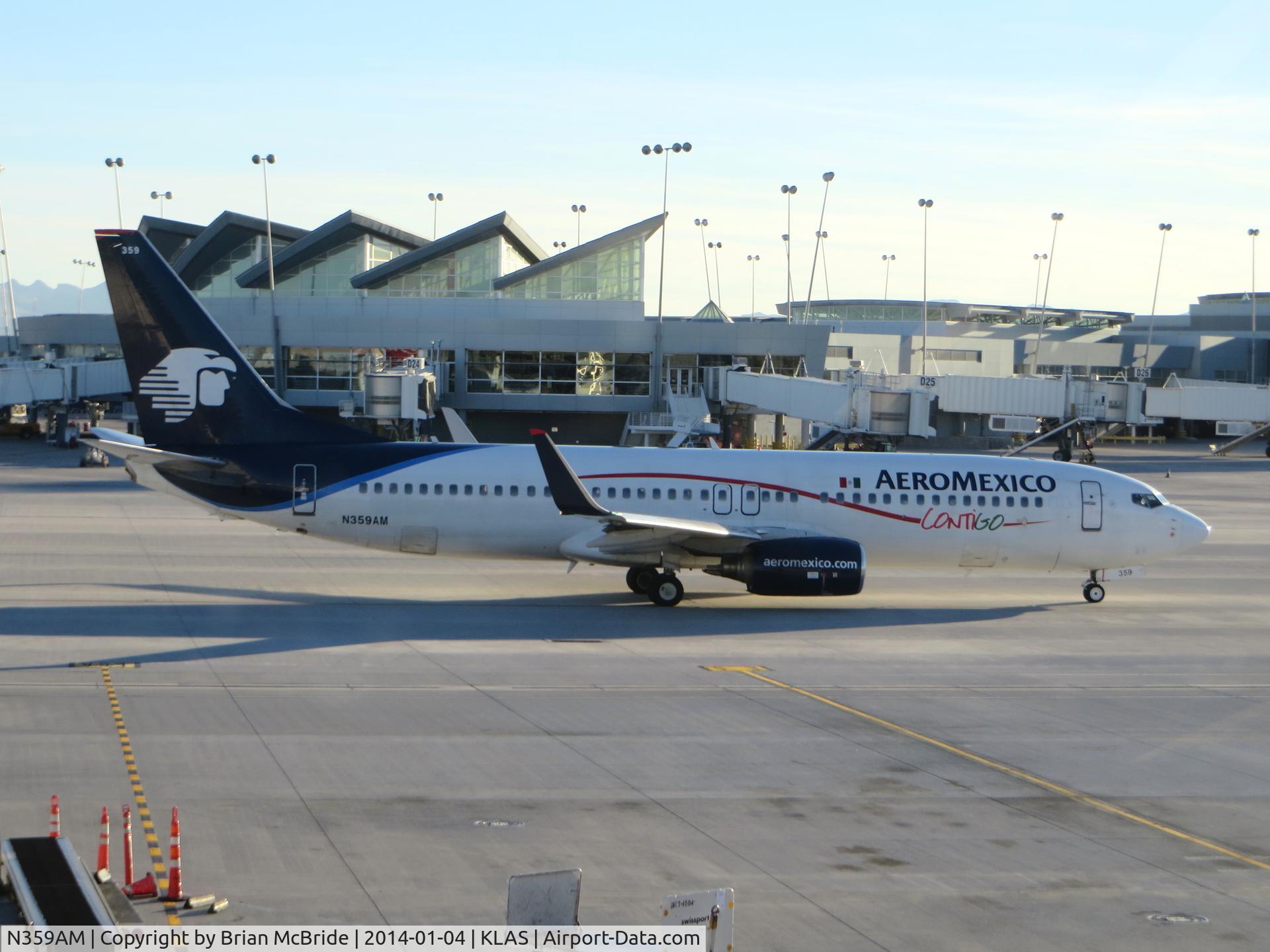 N359AM, 2001 Boeing 737-8CX C/N 32359, AeroMexico. 737-8CX. N359AM cn 32359 1041. Las Vegas - McCarran International (LAS KLAS). Image © Brian McBride. 04 January 2014