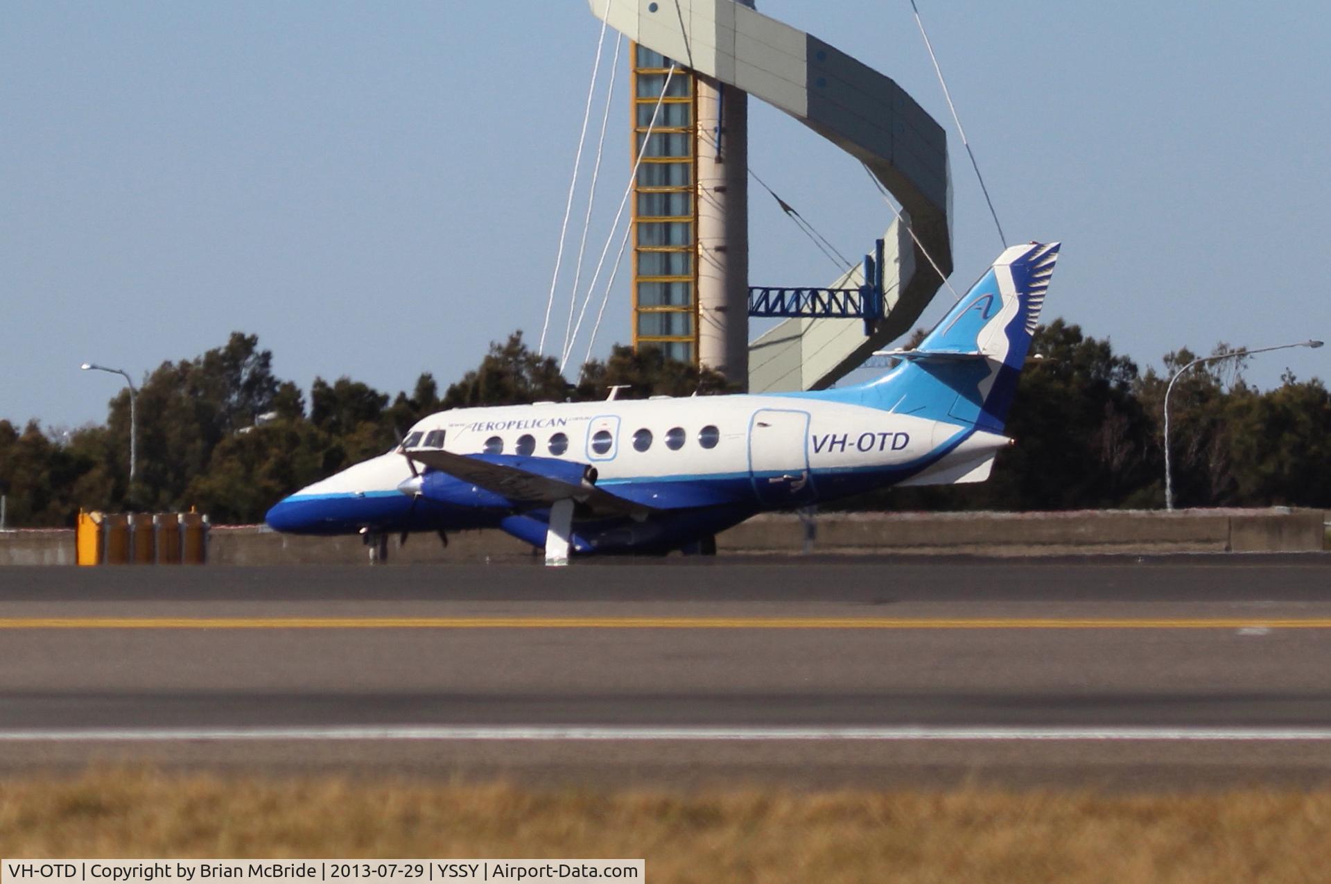 VH-OTD, 1993 British Aerospace BAe-3206 Jetstream 31 C/N 978, Aeropelican Air Services. British Aerospace BAe-3212 Jetstream Super 31. VH-OTD cn 978. Sydney - Kingsford Smith International (Mascot) (SYD YSSY). Image © Brian McBride. 29 July 2013