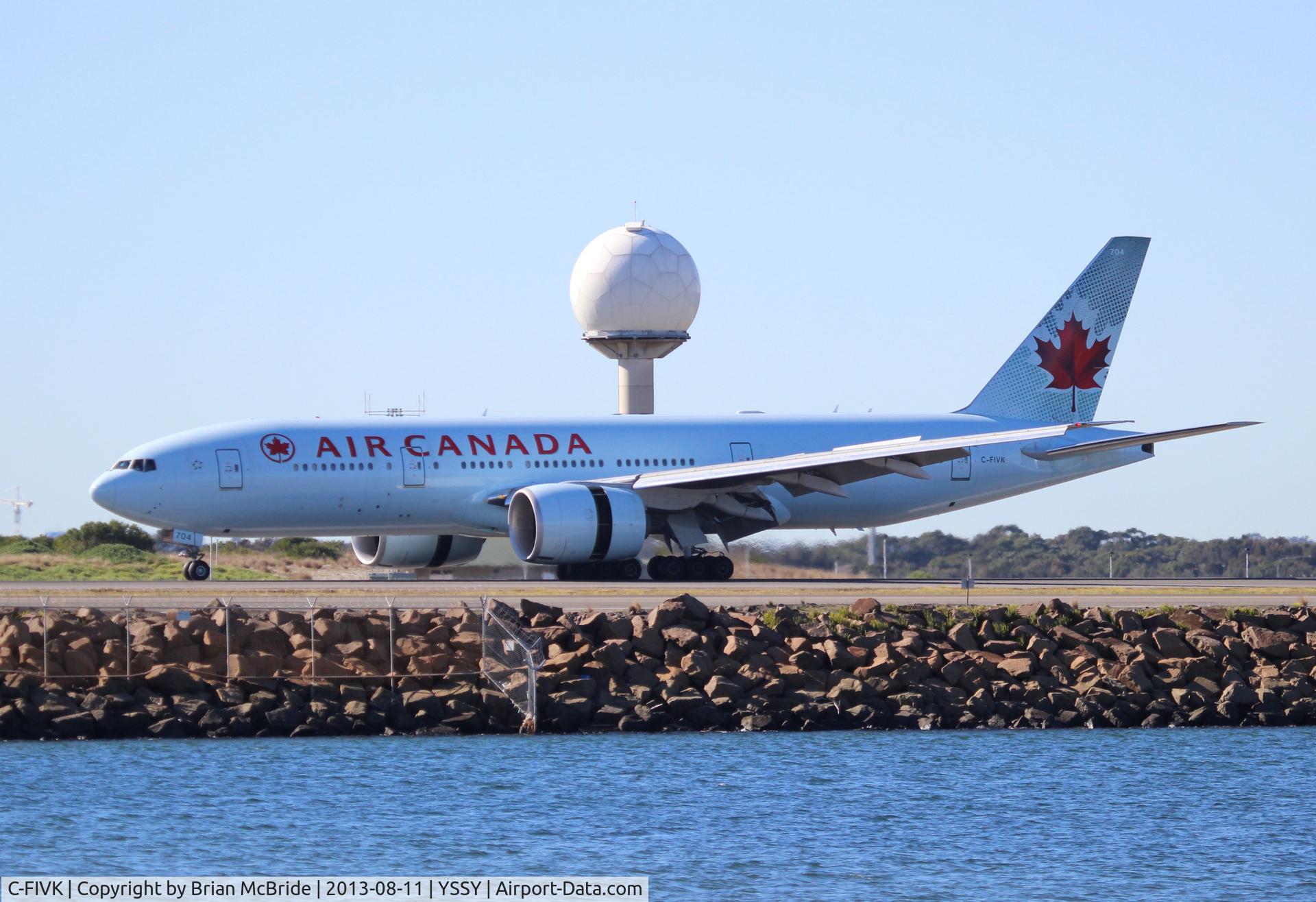 C-FIVK, 2008 Boeing 777-233/LR C/N 35245, Air Canada. 777-233LR. C-FIVK 704 cn 35245 689. Sydney - Kingsford Smith International (Mascot) (SYD YSSY). Image © Brian McBride. 11 August 2013