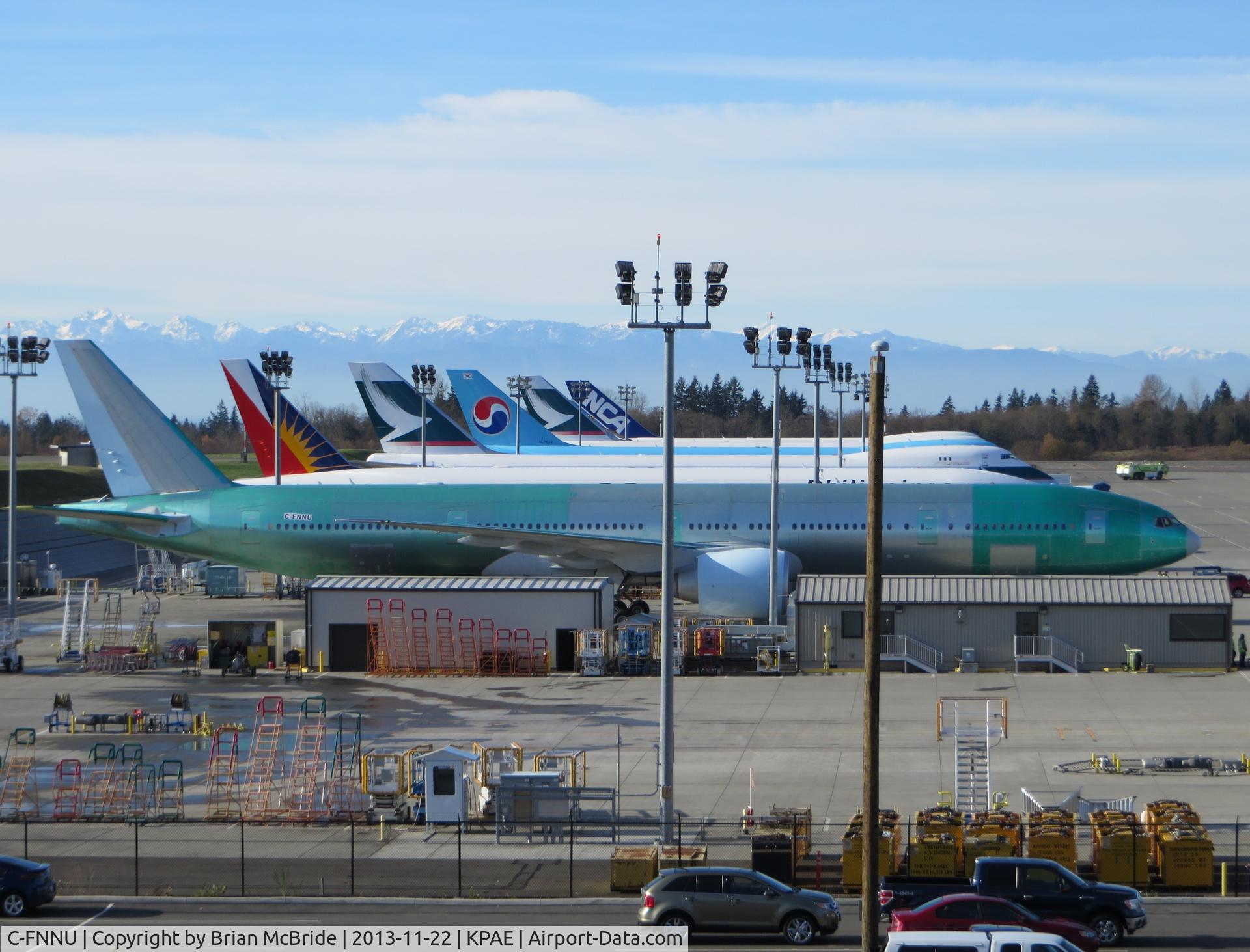 C-FNNU, 2013 Boeing 777-333/ER C/N 43249, Air Canada. 777-333ER. C-FNNU cn 43249 1161. Everett - Snohomish County Paine Field (PAE KPAE). Image © Brian McBride. 22 November 2013