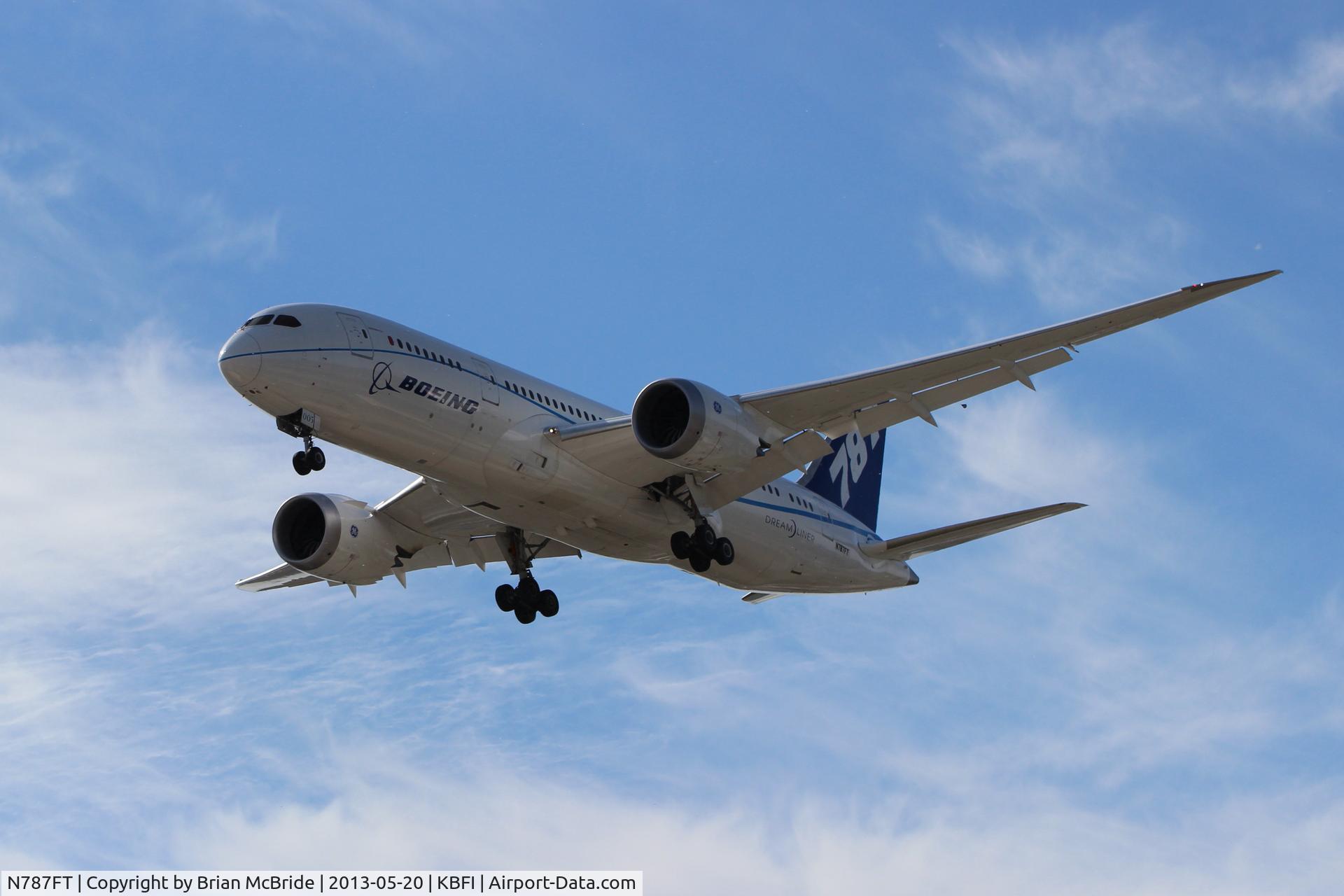 N787FT, 2010 Boeing 787-8 Dreamliner C/N 40694, 787-8 Dreamliner. N787FT 005 cn 40694 5. Seattle - Boeing Field King County International (BFI KBFI). Image © Brian McBride. 20 May 2013