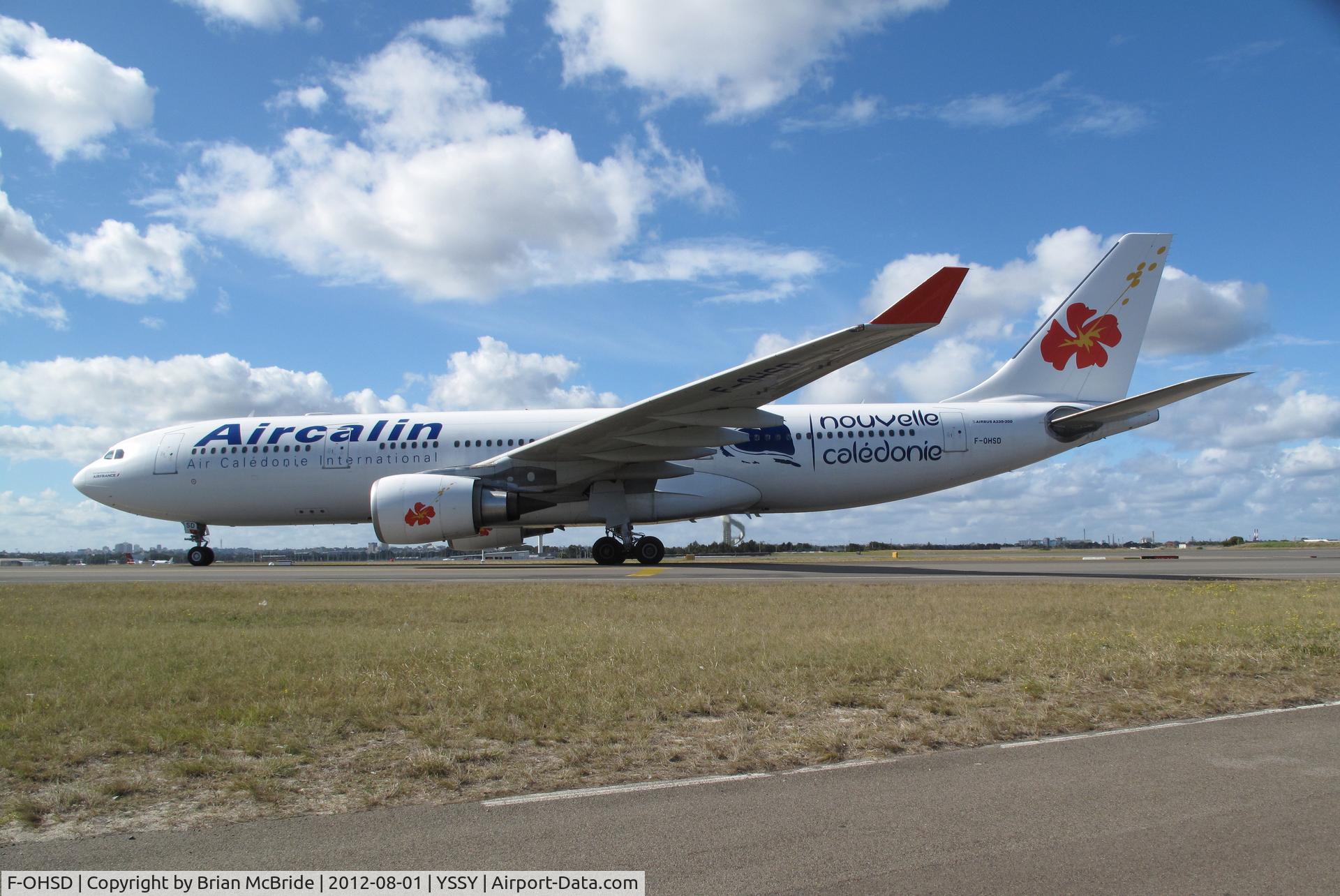 F-OHSD, 2002 Airbus A330-202 C/N 507, Aircalin. A330-202. F-OHSD cn 507. Sydney - Kingsford Smith International (Mascot) (SYD YSSY). Image © Brian McBride. 01 August 2012