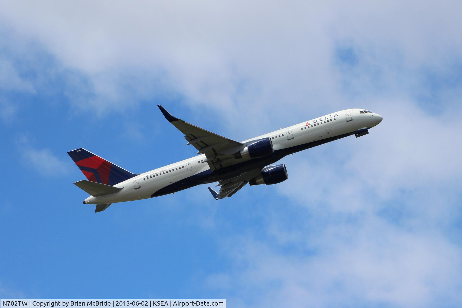 N702TW, 1996 Boeing 757-2Q8 C/N 28162, Delta Airlines. 757-2Q8. N702TW cn 28162 732. Seattle Tacoma - International (SEA KSEA). Image © Brian McBride. 02 June 2013