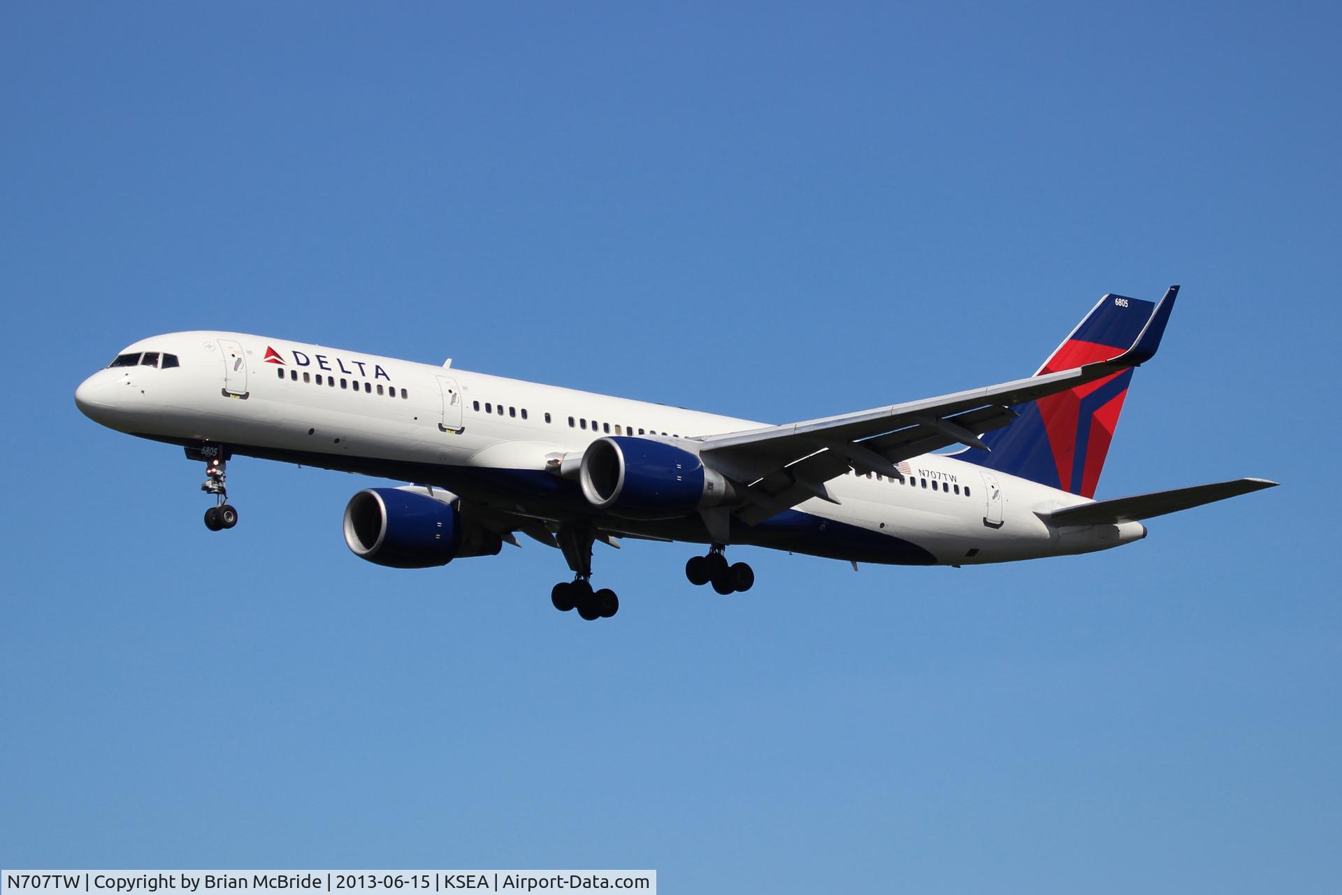 N707TW, 1997 Boeing 757-2Q8 C/N 27625, Delta Airlines. 757-2Q8. N707TW 6805 cn 27625 744. Seattle Tacoma - International (SEA KSEA). Image © Brian McBride. 15 June 2013